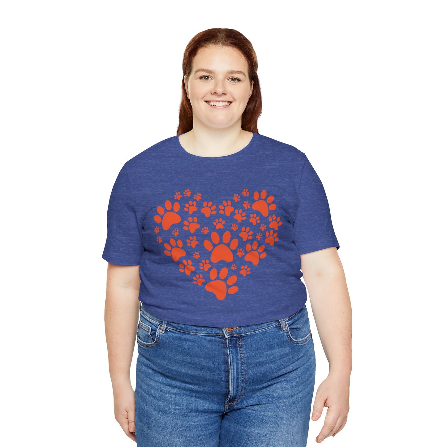 Dog Paw Heart Shirt – Dog Lover Paw Print Heart Tee