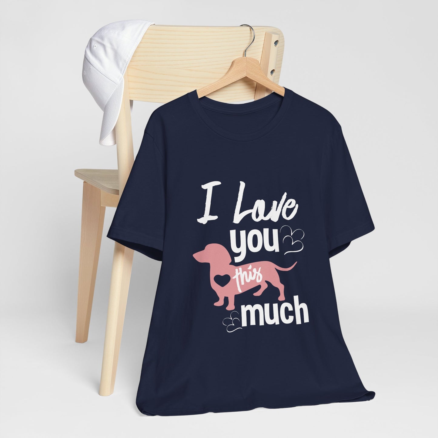 Dachshund Dog Dad Shirt – I Love You This Much Wiener Dog Tee