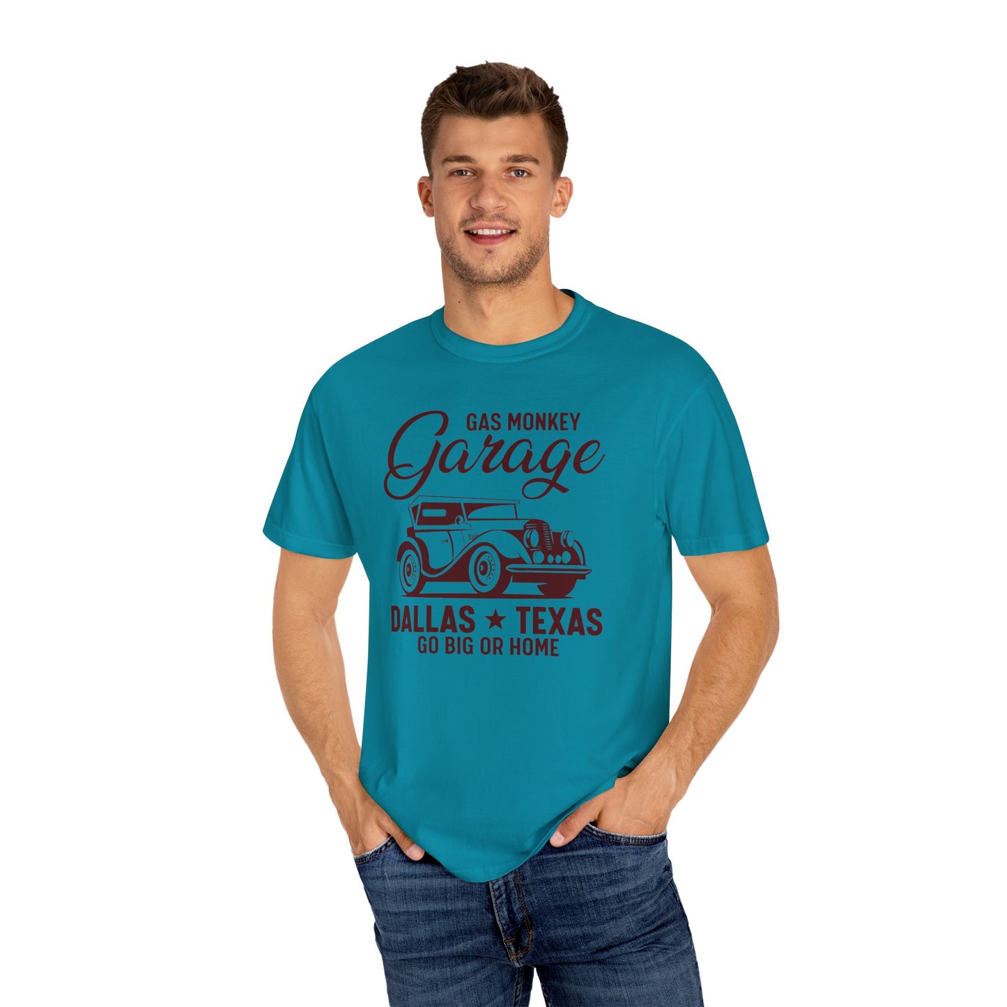 Gas Monkey Garage T-Shirt, Vintage Car Tee, Dallas Texas Shirt, Unisex Casual Wear, Go Big or Home Apparel