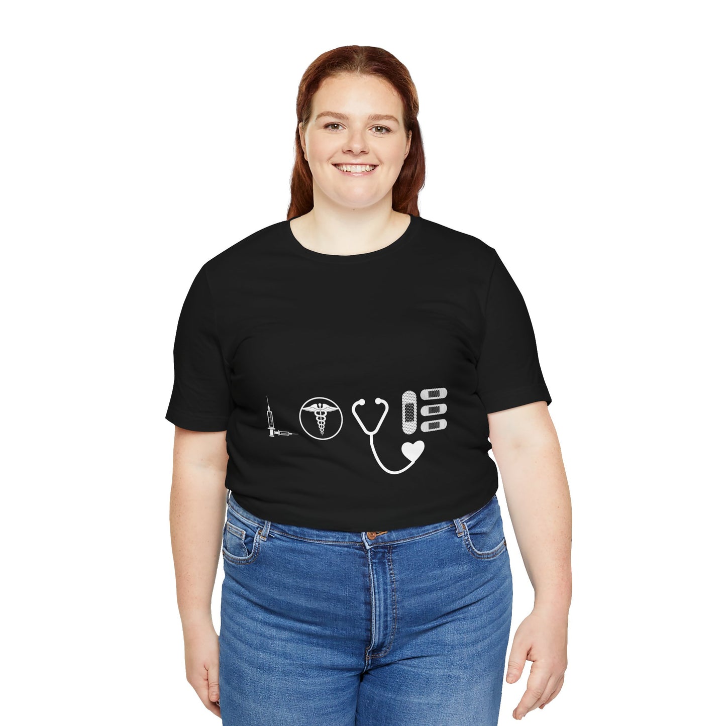 Nurse Medical Icons Shirt – Stethoscope Syringe Healthcare Graphic Tee