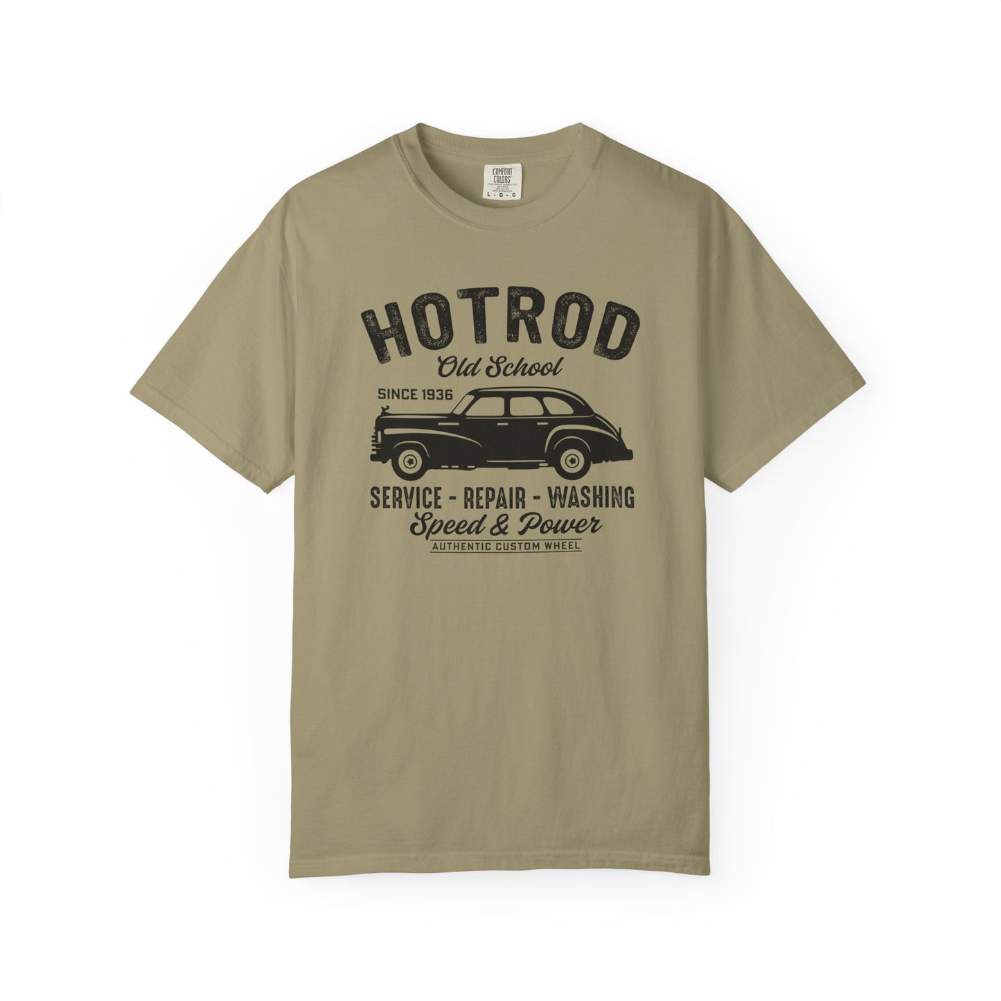 Vintage Hot Rod T-Shirt, Unisex Garment-Dyed Tee, Car Enthusiast Apparel, Retro Vehicle Shirt, Classic Car Lover Gift