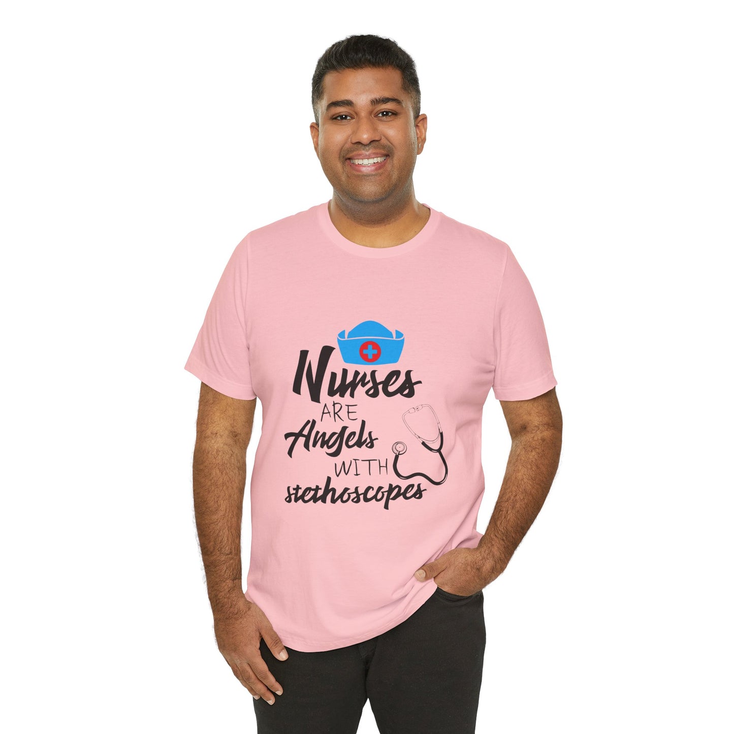Nurses Are Angels with Stethoscopes Shirt – Nurse Appreciation Graphic Tee
