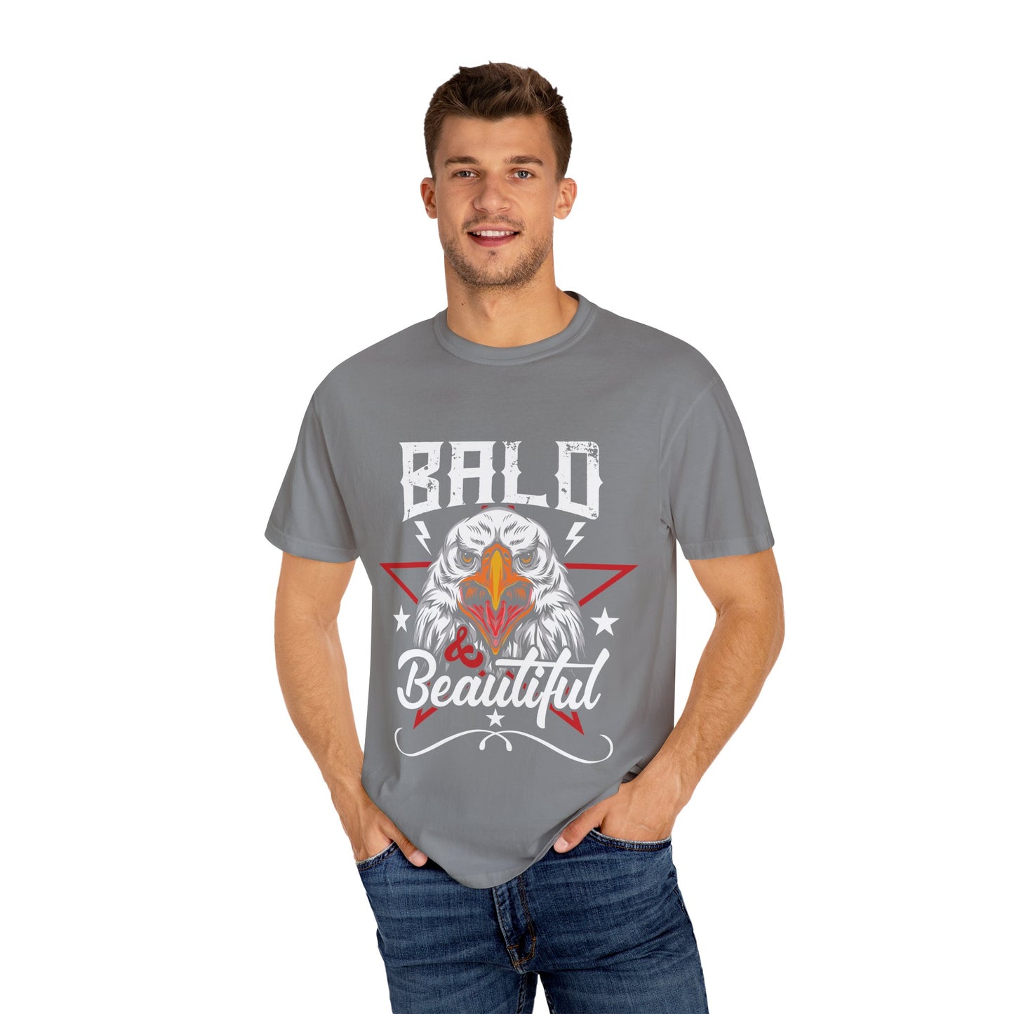Bald & Beautiful Patriotic Eagle T-Shirt – For Bald Legends with Bold Energy