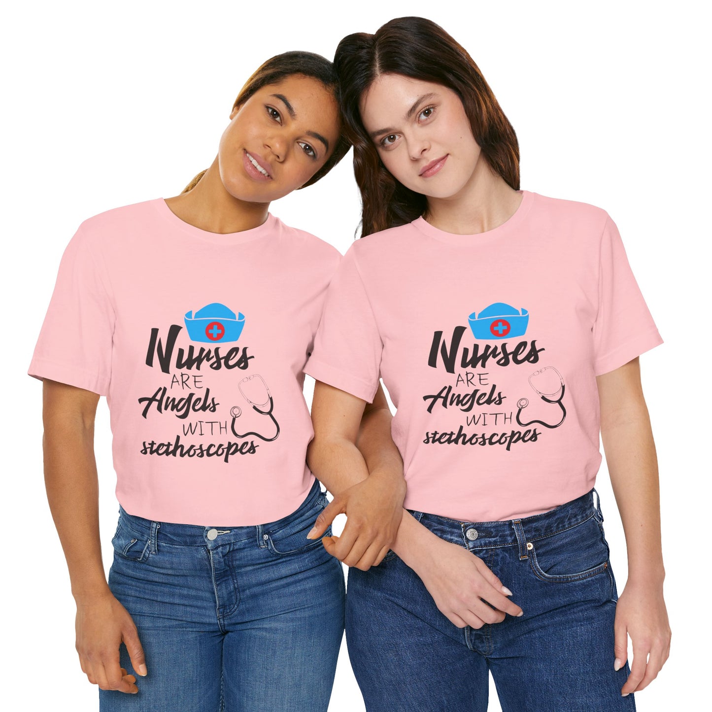 Nurses Are Angels with Stethoscopes Shirt – Nurse Appreciation Graphic Tee