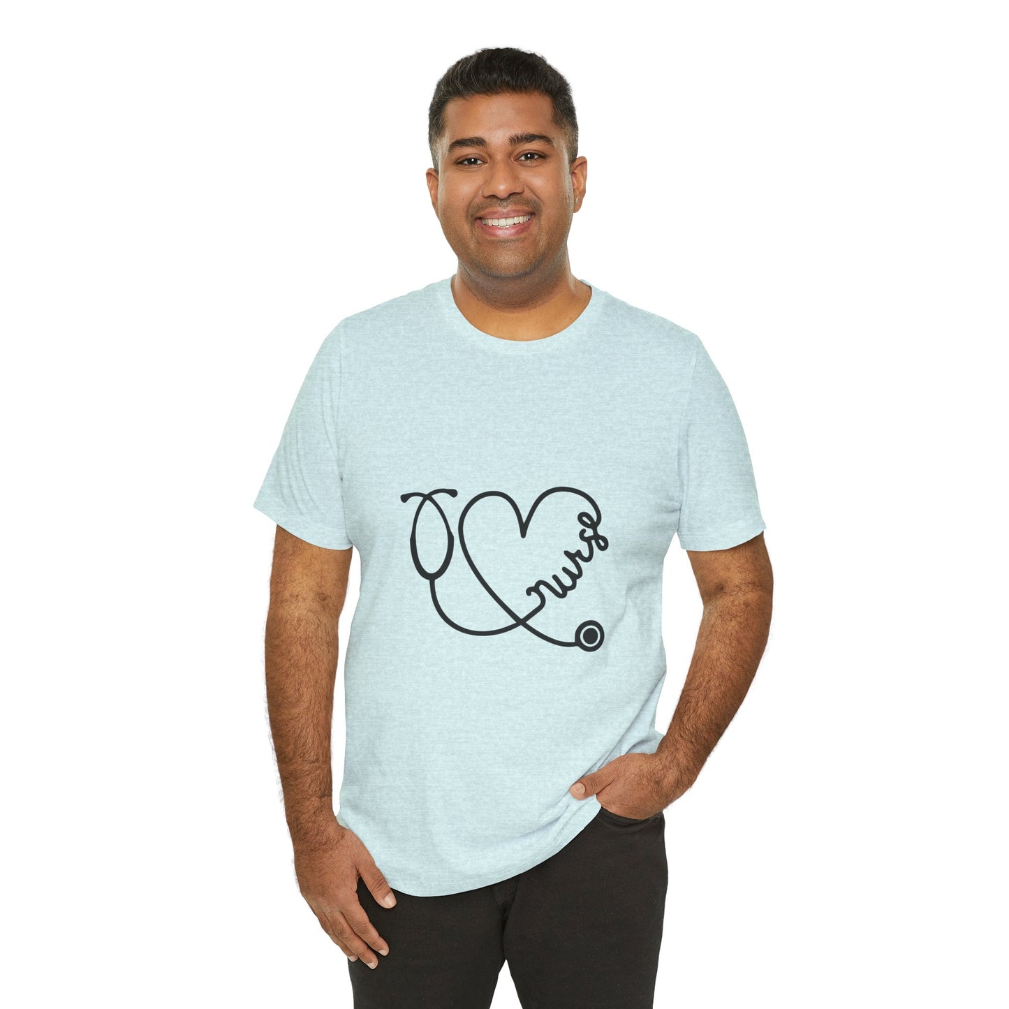 Nurse Heart Stethoscope T-Shirt — Cute Medical Gift Tee for Nurses