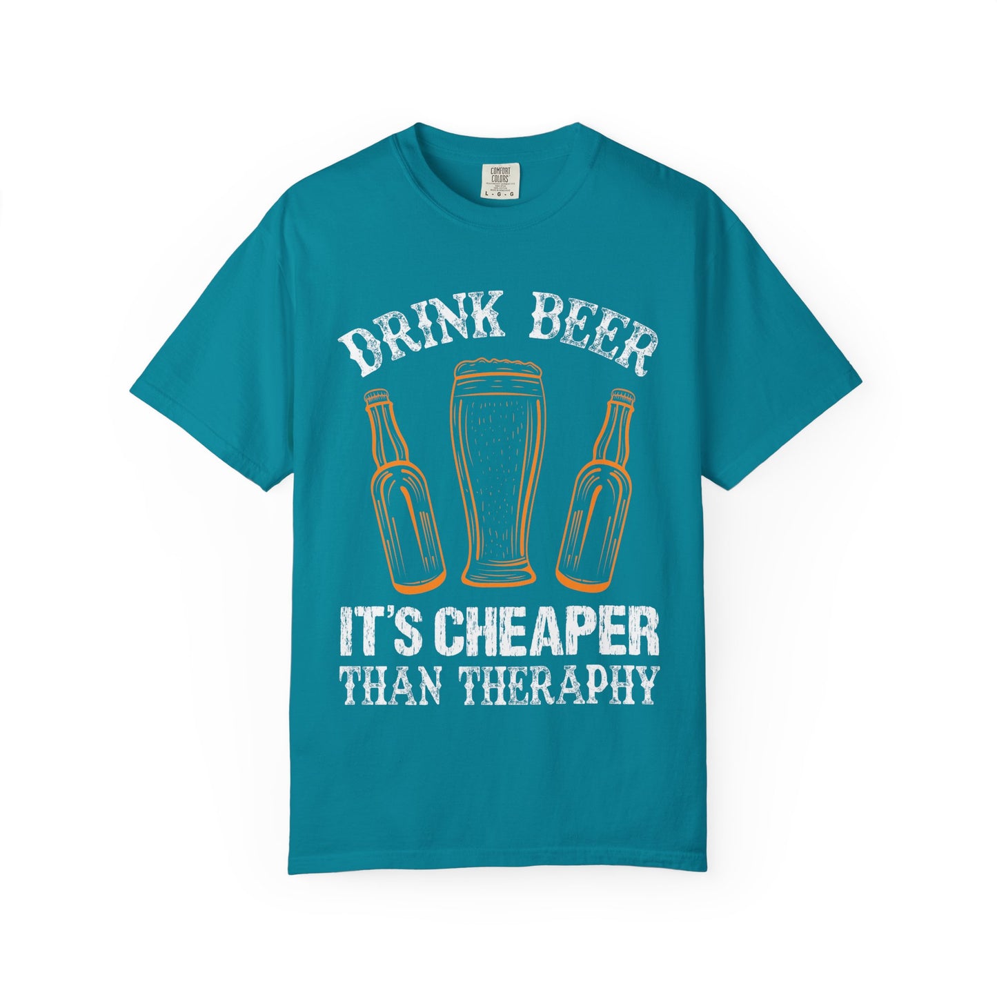 "Drink Beer – It’s Cheaper Than Therapy" Funny T-Shirt 🍻😂