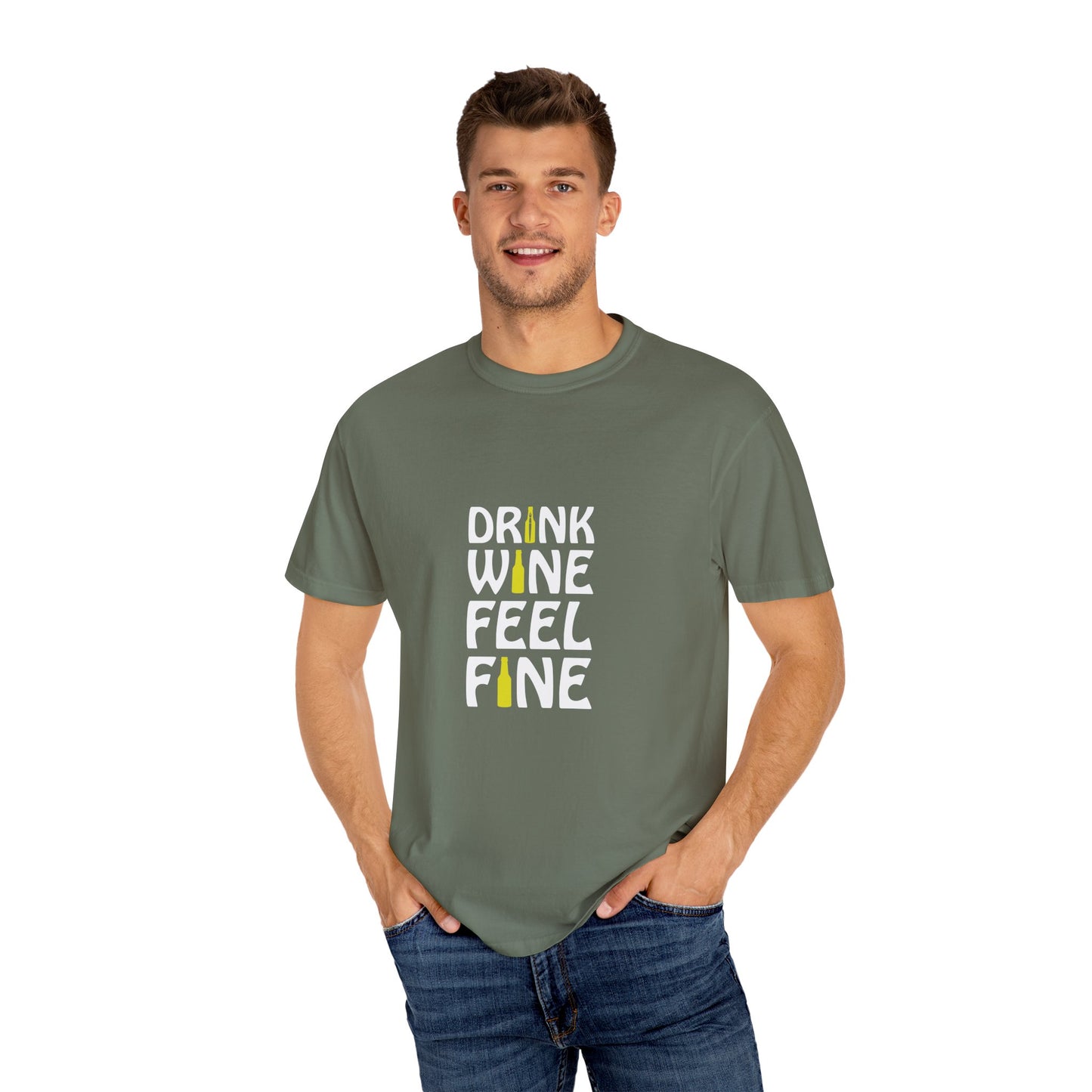 Drink Wine Feel Fine Shirt – Funny Wine Lover T-Shirt, Chill Vibes Graphic Tee