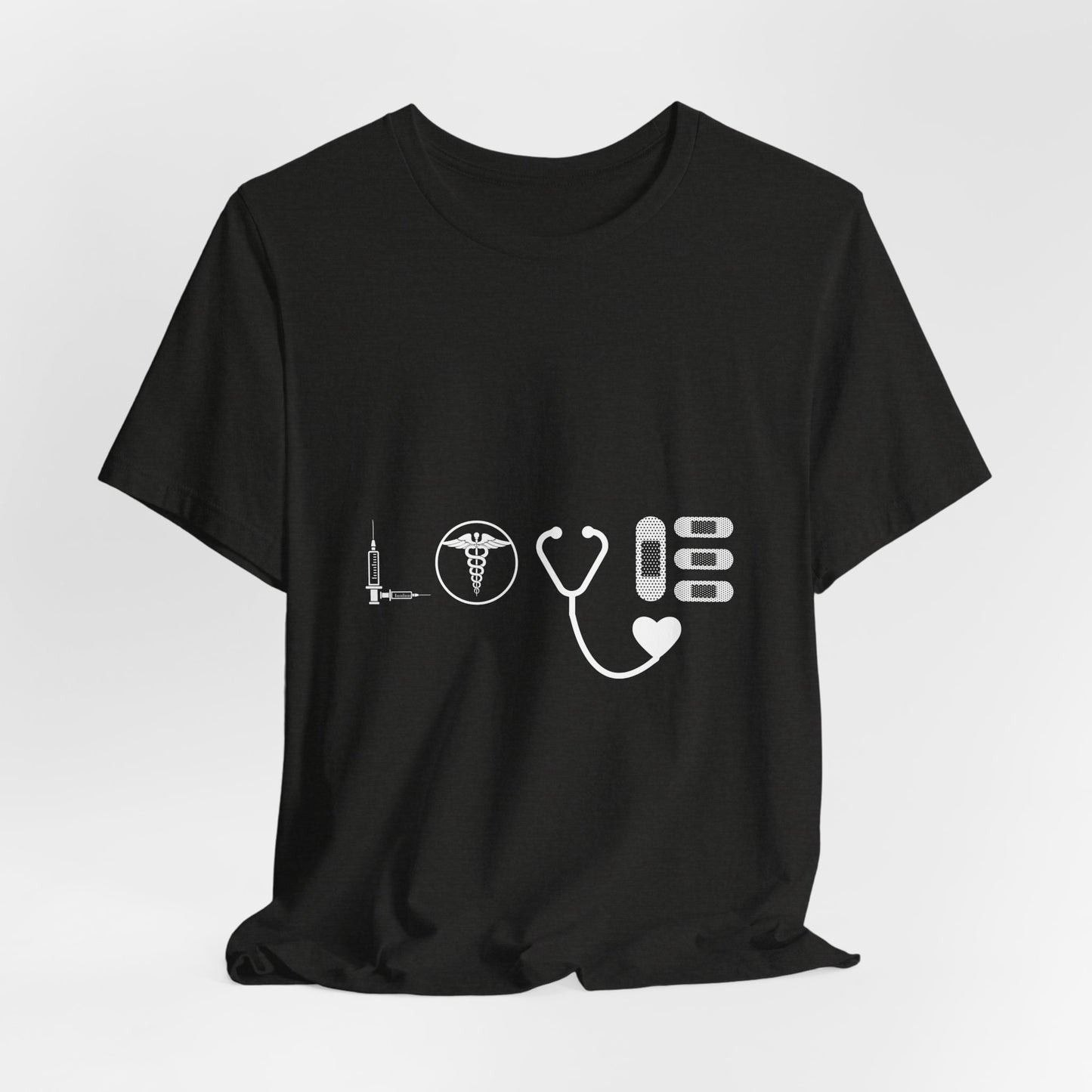 Nurse Medical Icons Shirt – Stethoscope Syringe Healthcare Graphic Tee