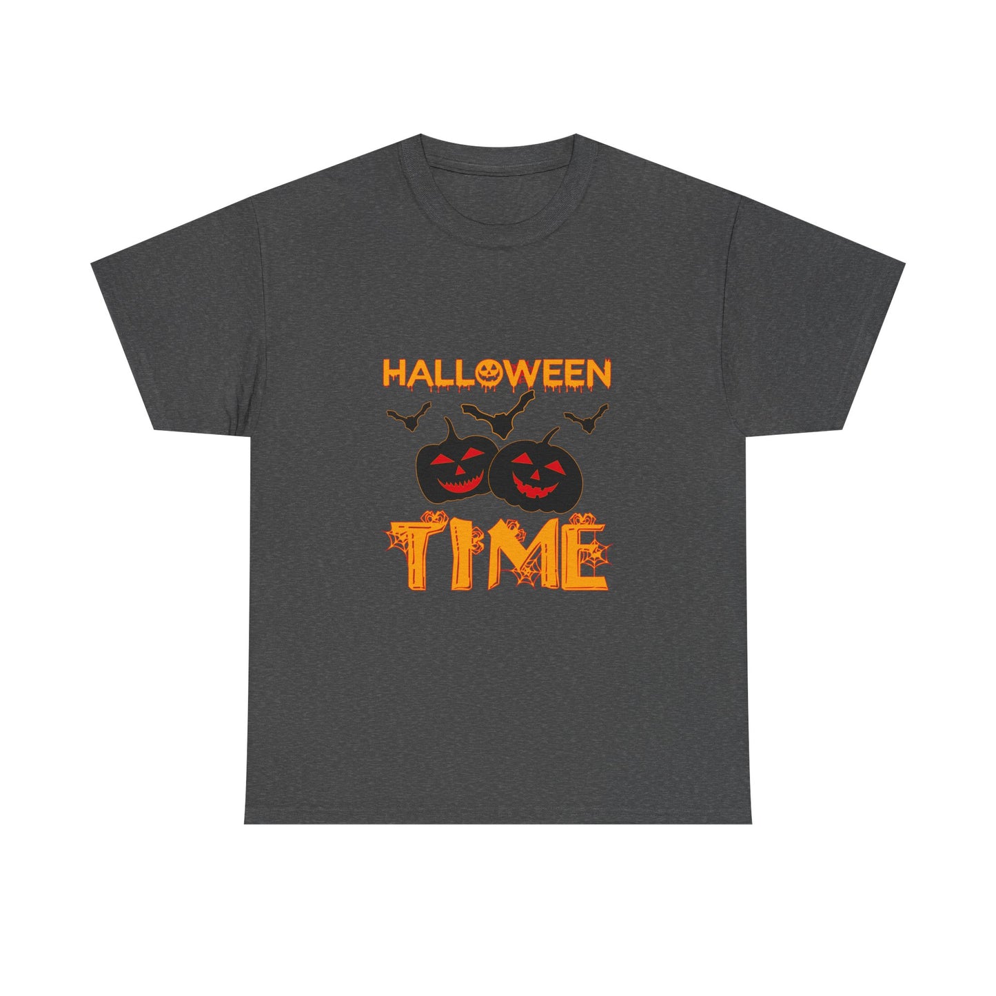 🎃 “Halloween Time” Jack-O’-Lantern Pumpkins T-Shirt 👻🕷️