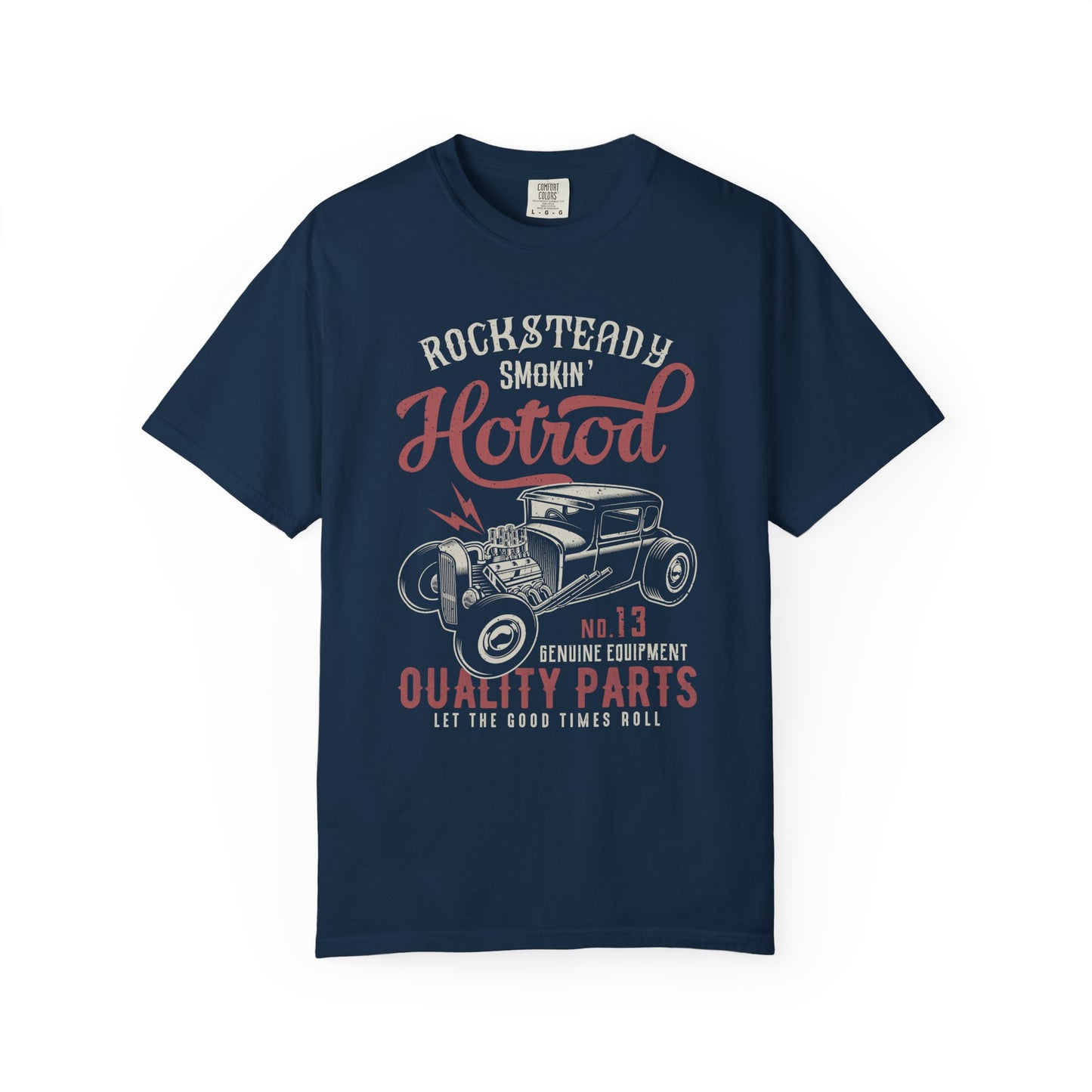 Rocksteady Hotrod Unisex T-shirt, Vintage Car Tee, Summer Fashion, Auto Enthusiast Gift, Retro Style, Cool Graphics