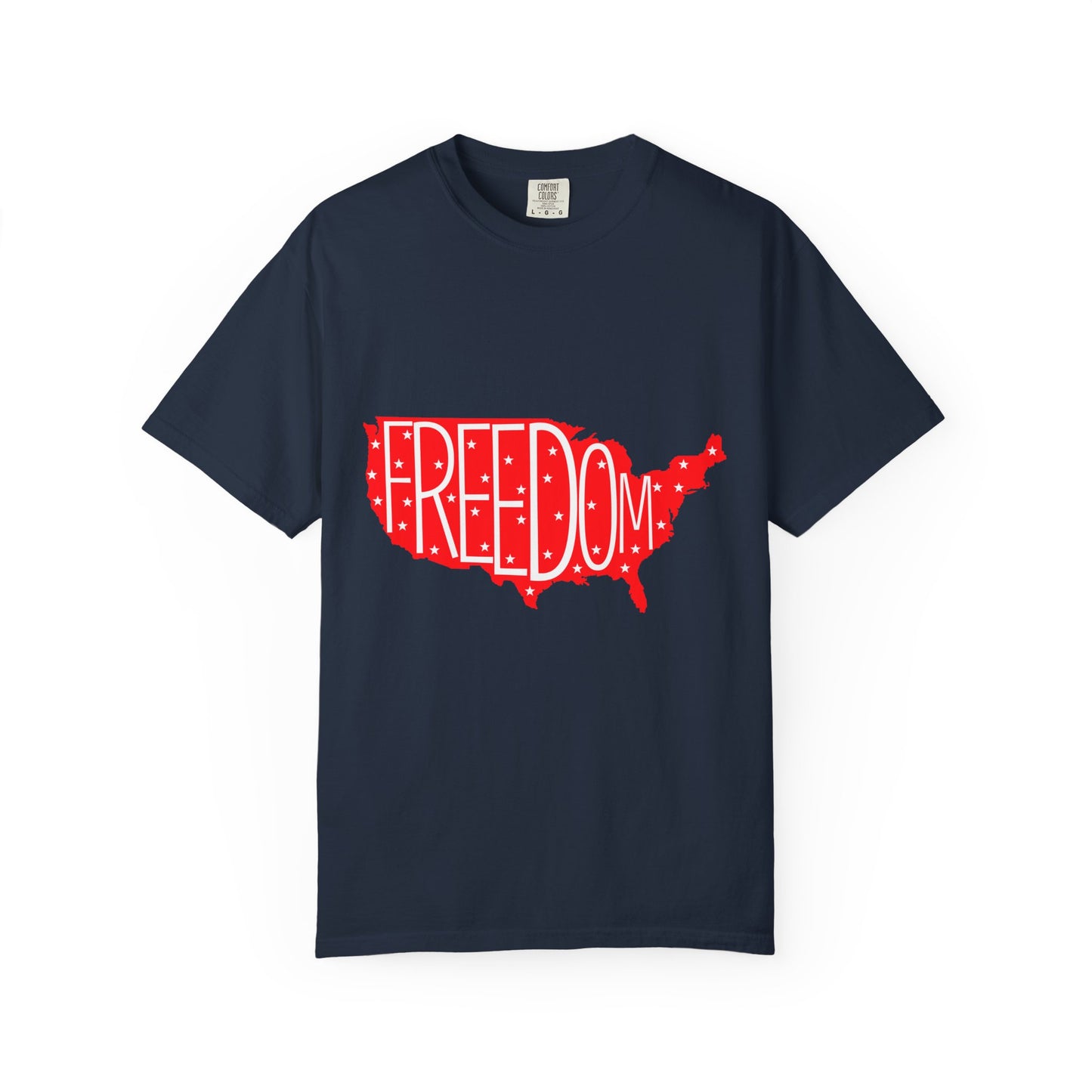 Freedom USA Unisex Garment-Dyed T-shirt, Casual Tee, Independence Day Apparel, Patriotic Shirt, Gift for Americans, USA Pride
