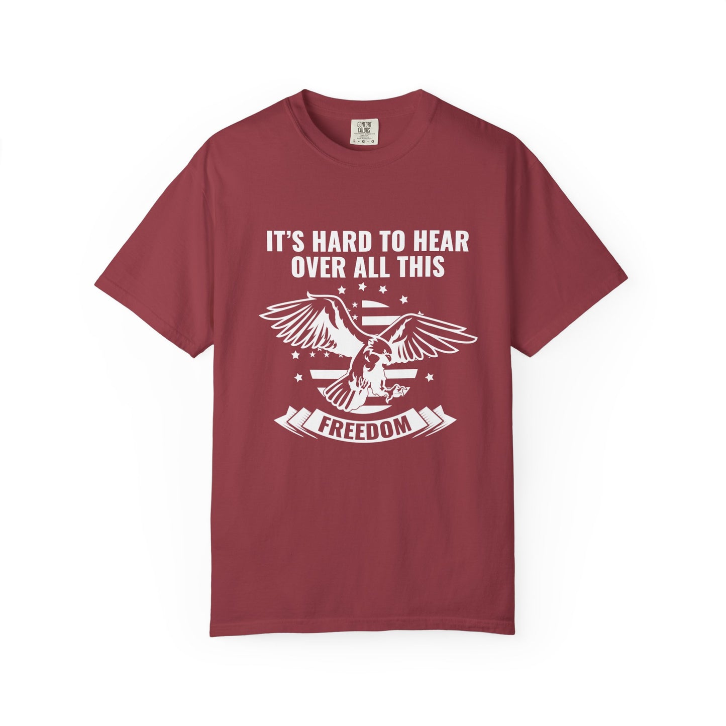 Freedom-Themed Unisex Garment-Dyed T-Shirt, Casual Tees for Patriotism, Eco-Friendly Apparel, Gift for Veterans, Independence Day Wear