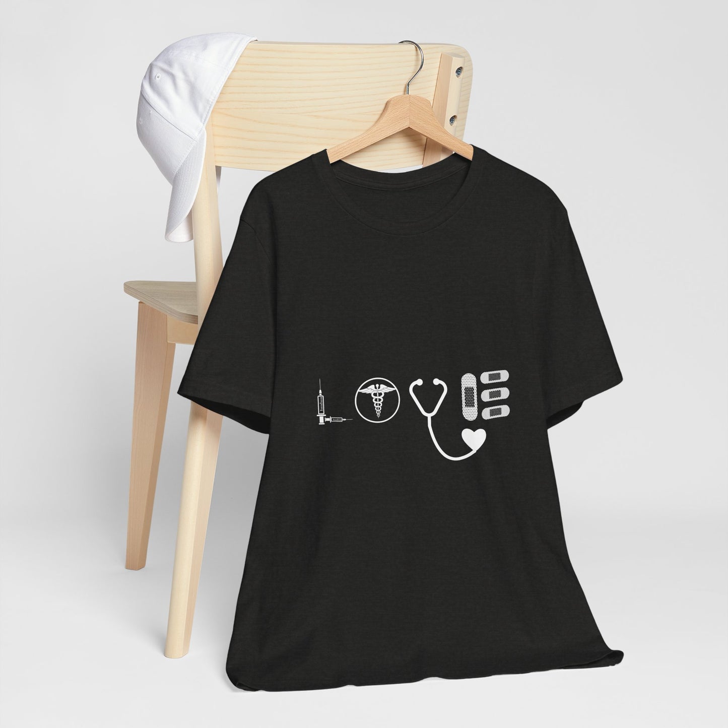 Nurse Medical Icons Shirt – Stethoscope Syringe Healthcare Graphic Tee