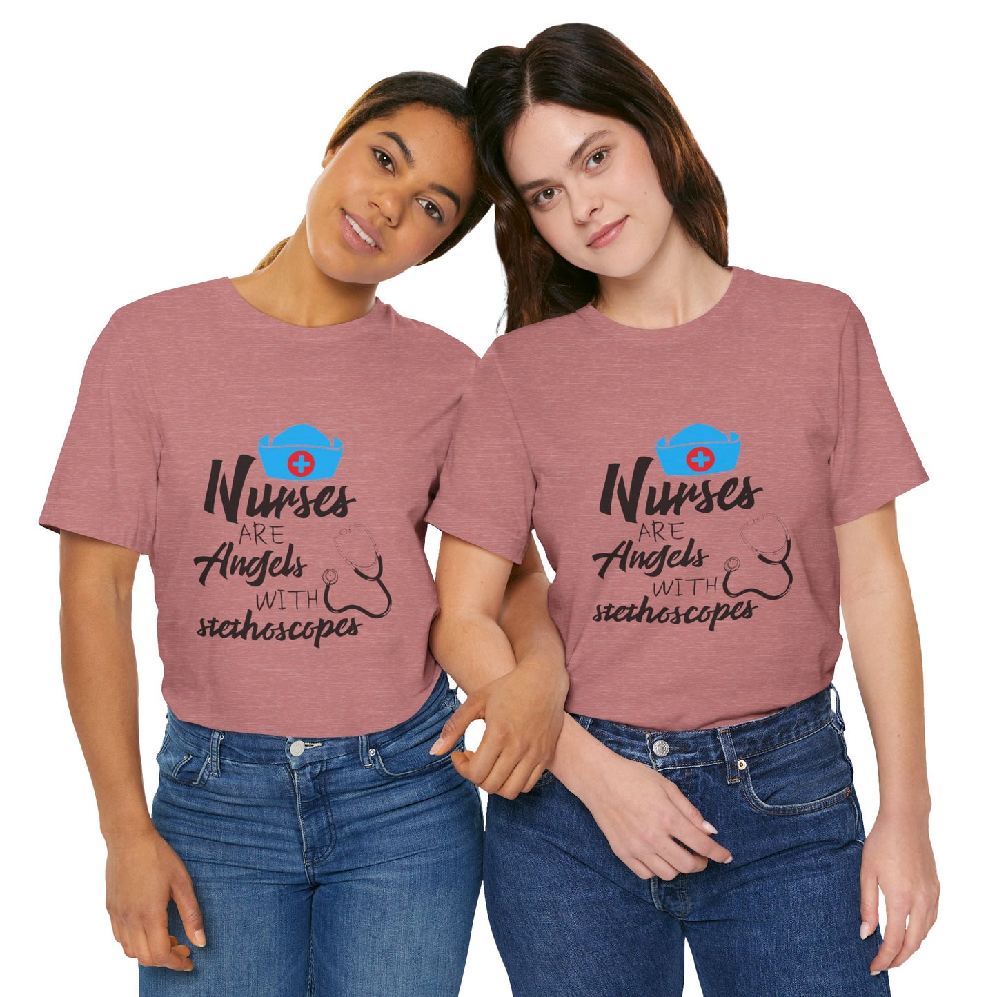 Nurses Are Angels with Stethoscopes Shirt – Nurse Appreciation Graphic Tee
