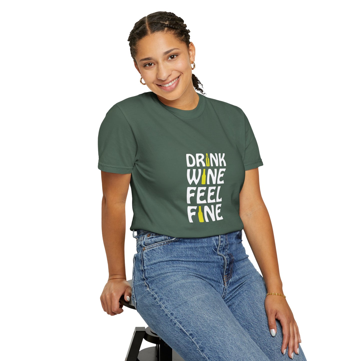 Drink Wine Feel Fine Shirt – Funny Wine Lover T-Shirt, Chill Vibes Graphic Tee