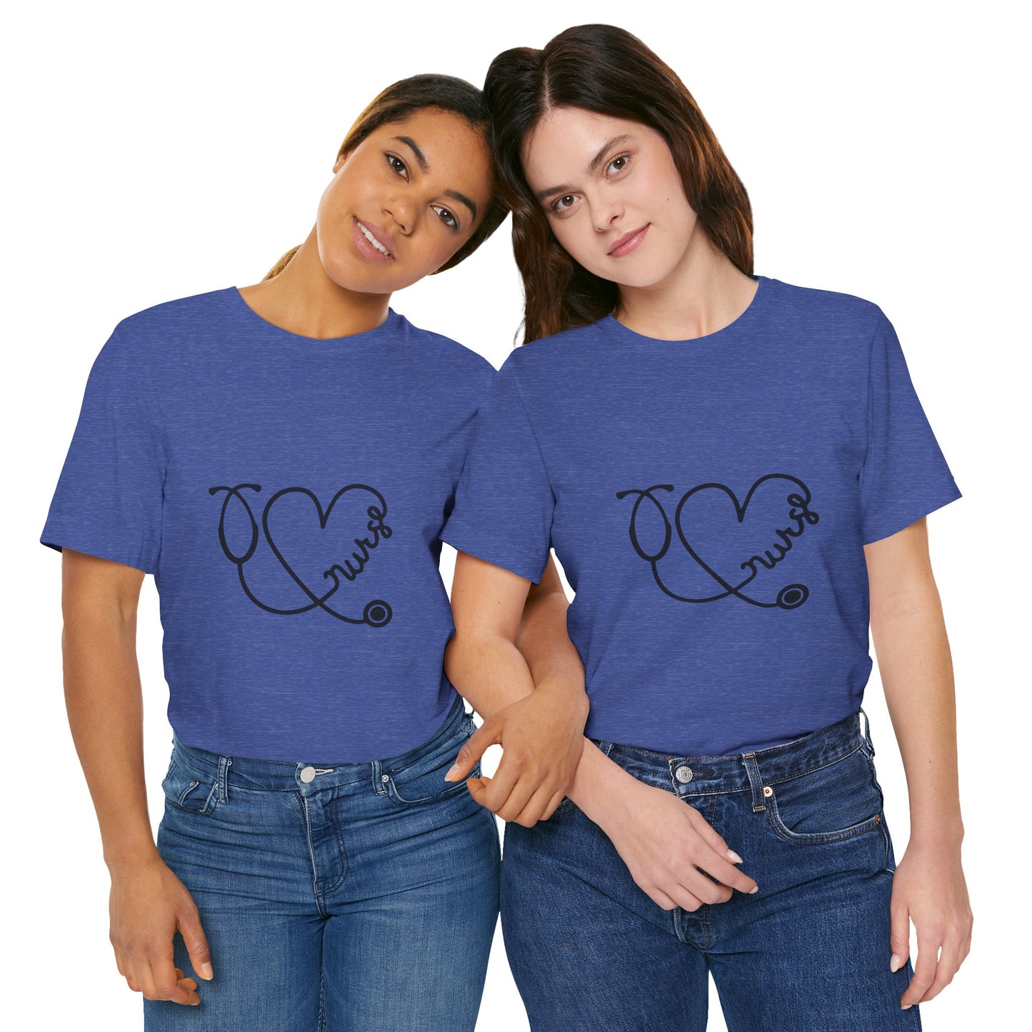 Nurse Heart Stethoscope T-Shirt — Cute Medical Gift Tee for Nurses