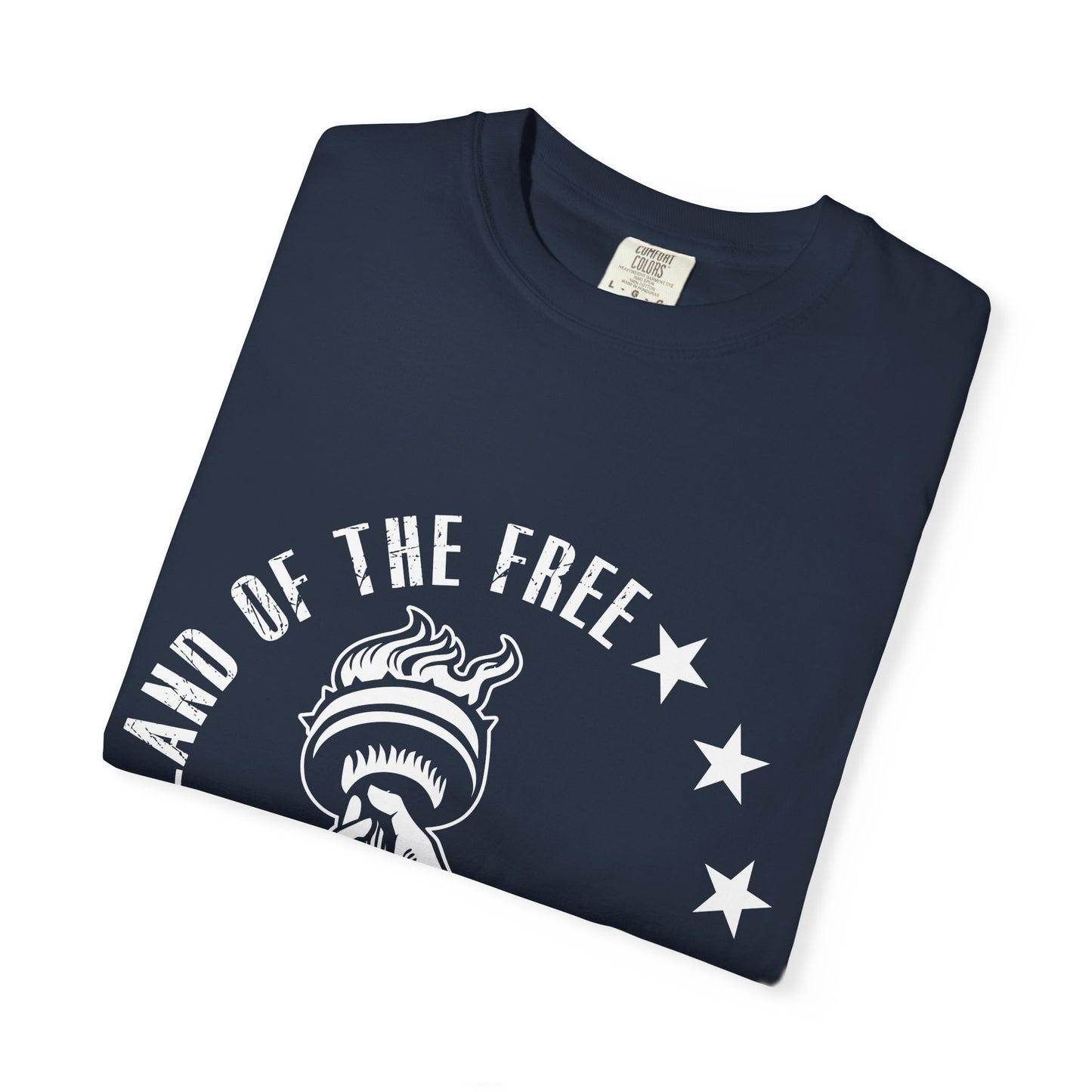 Land of the Free Garment-Dyed T-shirt, Unisex Graphic Tee, Independence Day Celebration, Casual Wear, Star-Spangled Style, [...]