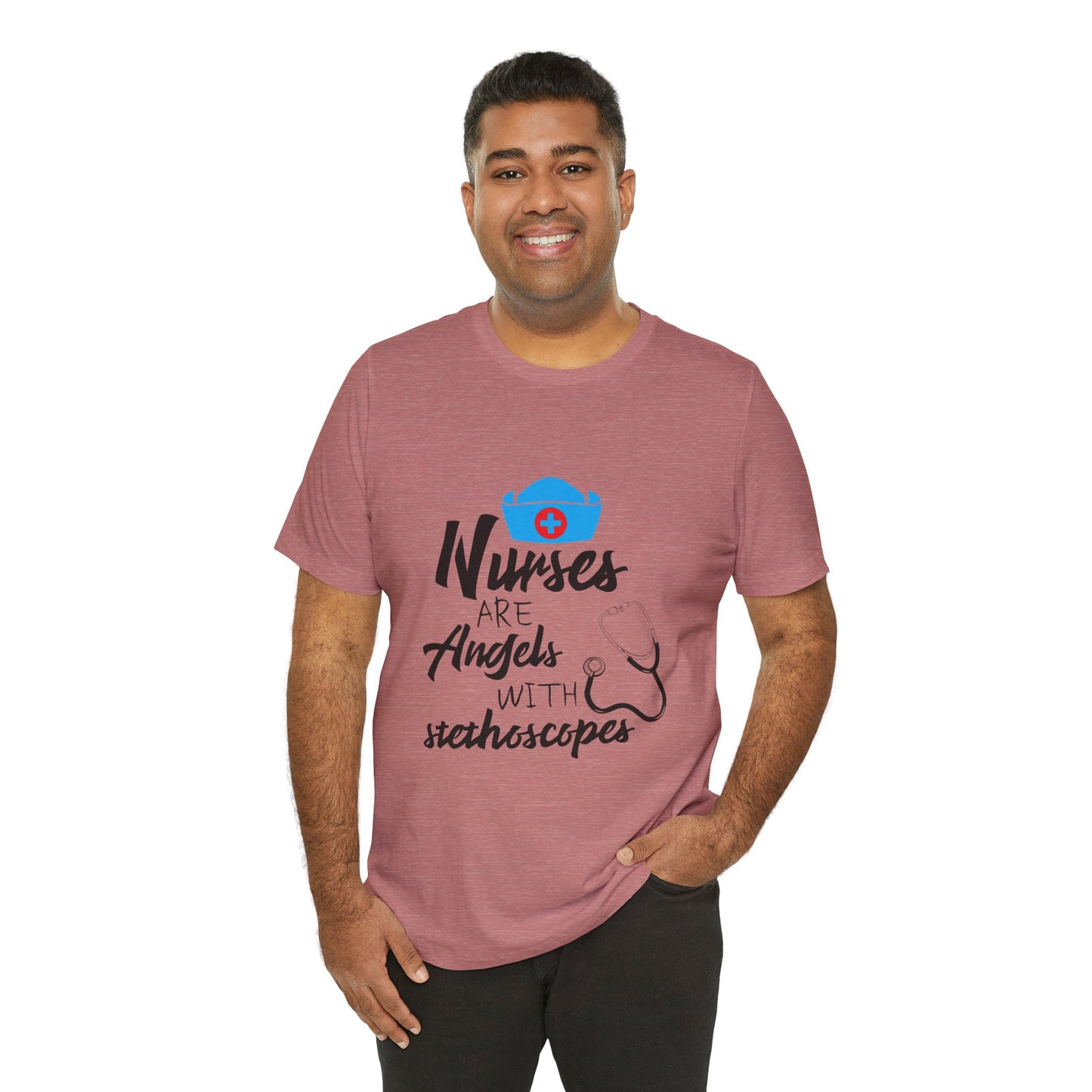 Nurses Are Angels with Stethoscopes Shirt – Nurse Appreciation Graphic Tee