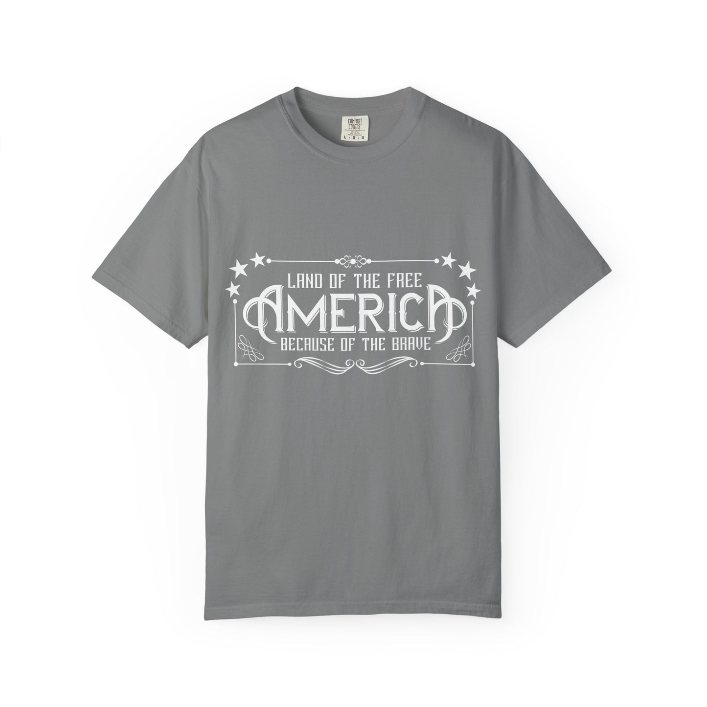 Patriotic Graphic T-Shirt - Land of the Free, Unisex Tee for Independence Day, Memorial Day, Veterans Day, Casual Wear, Gift Idea