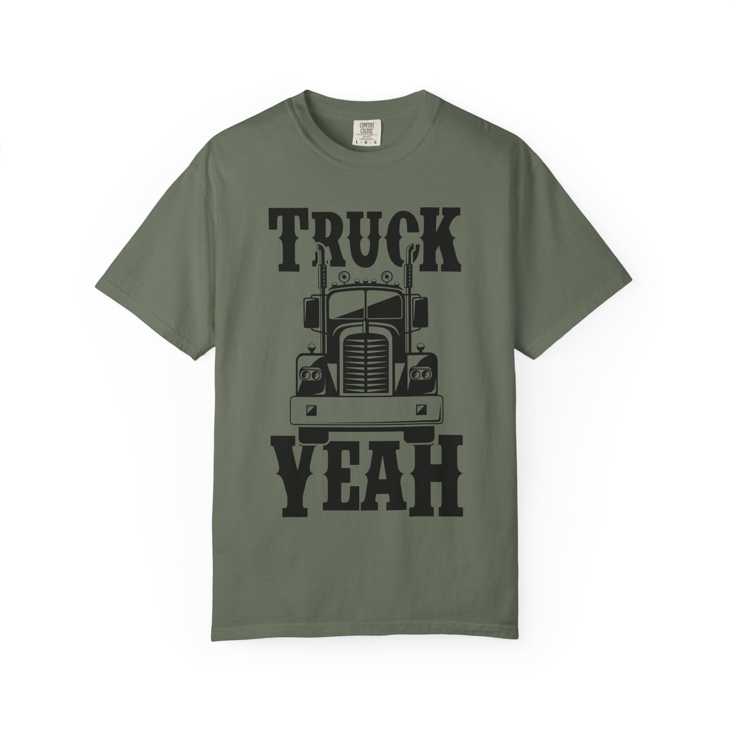 Truck Yeah Unisex Garment-Dyed T-Shirt, Casual Tee, Gift for Truck Lovers, Birthday Present, Road Trip Apparel, Fun Outdoors Shirt