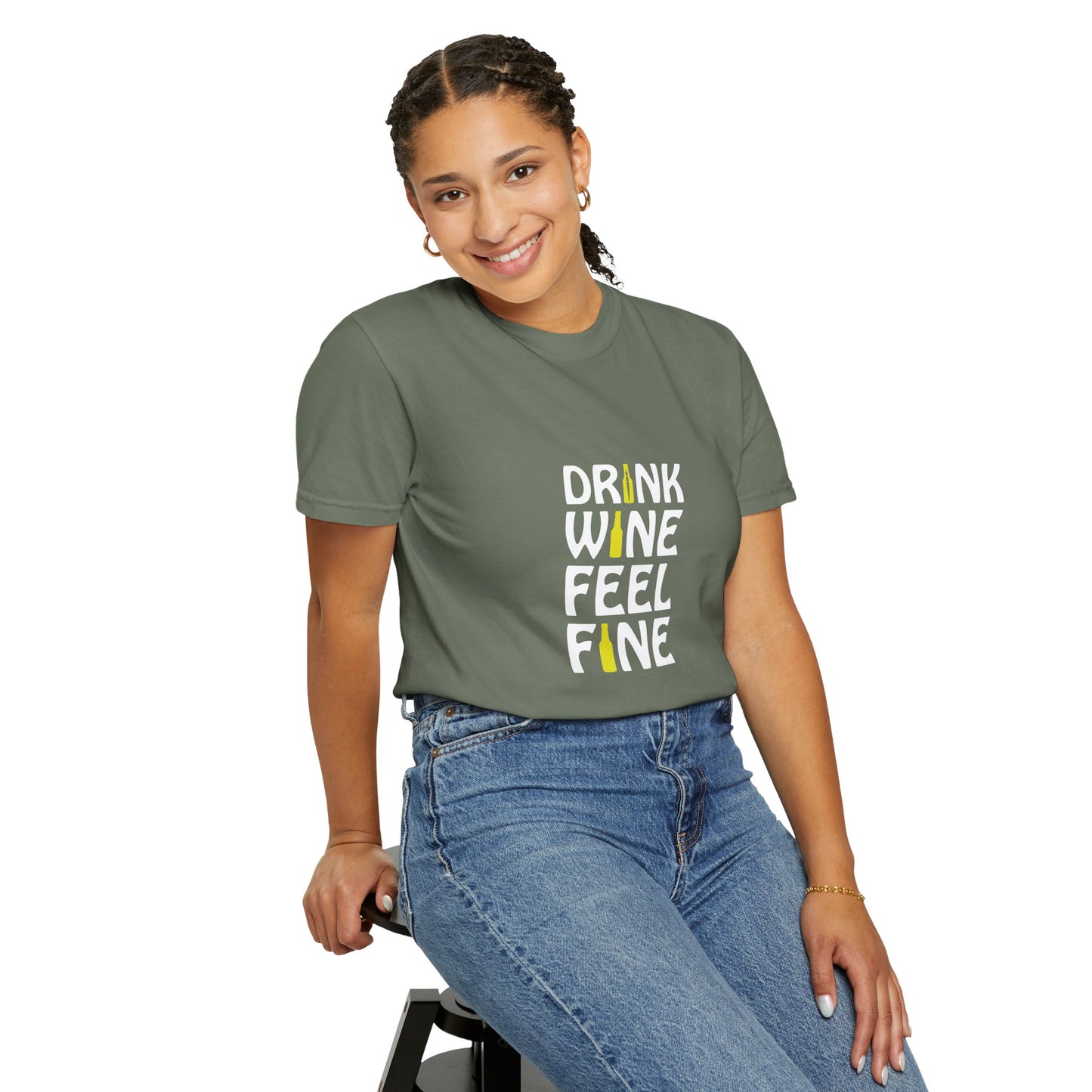 Drink Wine Feel Fine Shirt – Funny Wine Lover T-Shirt, Chill Vibes Graphic Tee