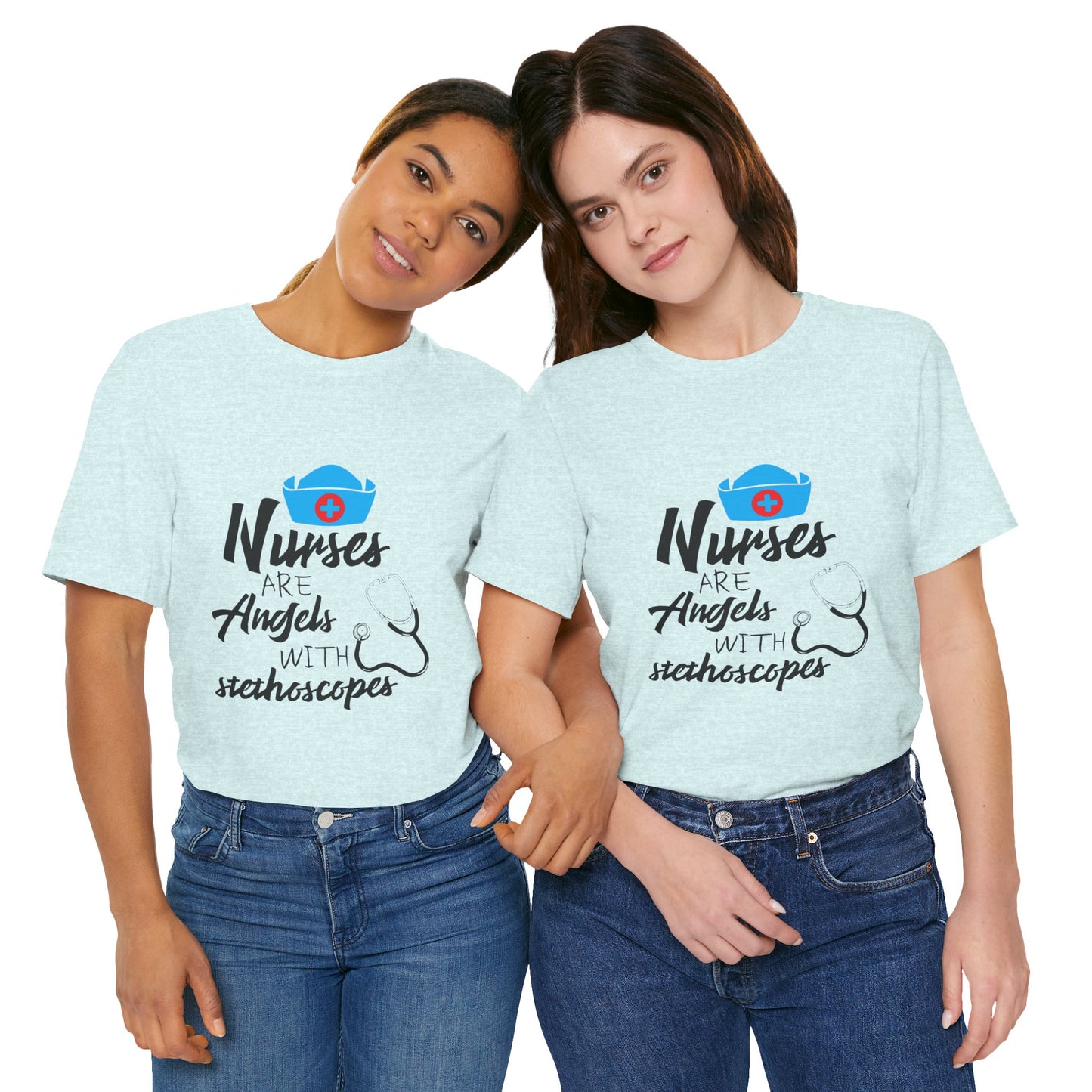 Nurses Are Angels with Stethoscopes Shirt – Nurse Appreciation Graphic Tee