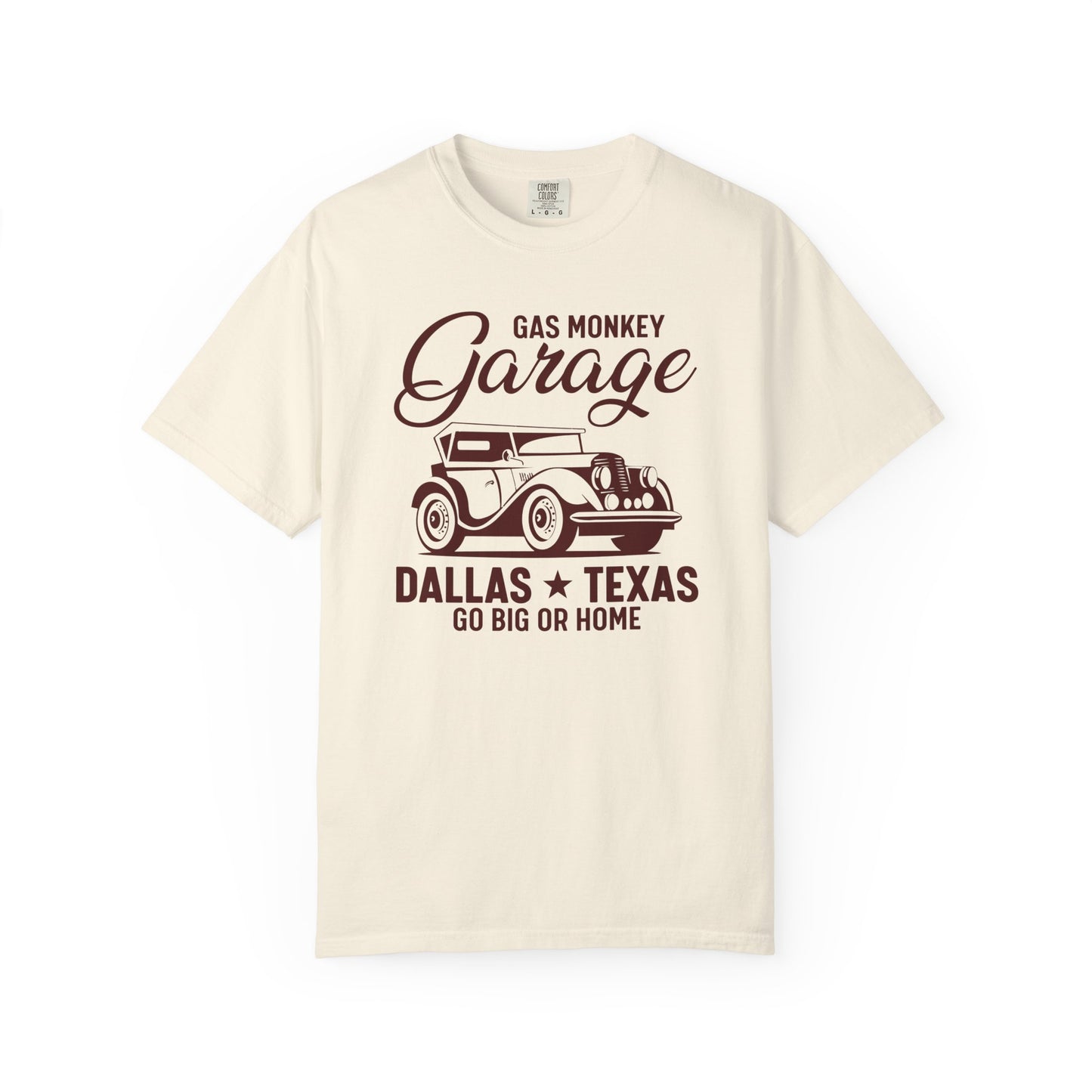 Gas Monkey Garage T-Shirt, Vintage Car Tee, Dallas Texas Shirt, Unisex Casual Wear, Go Big or Home Apparel