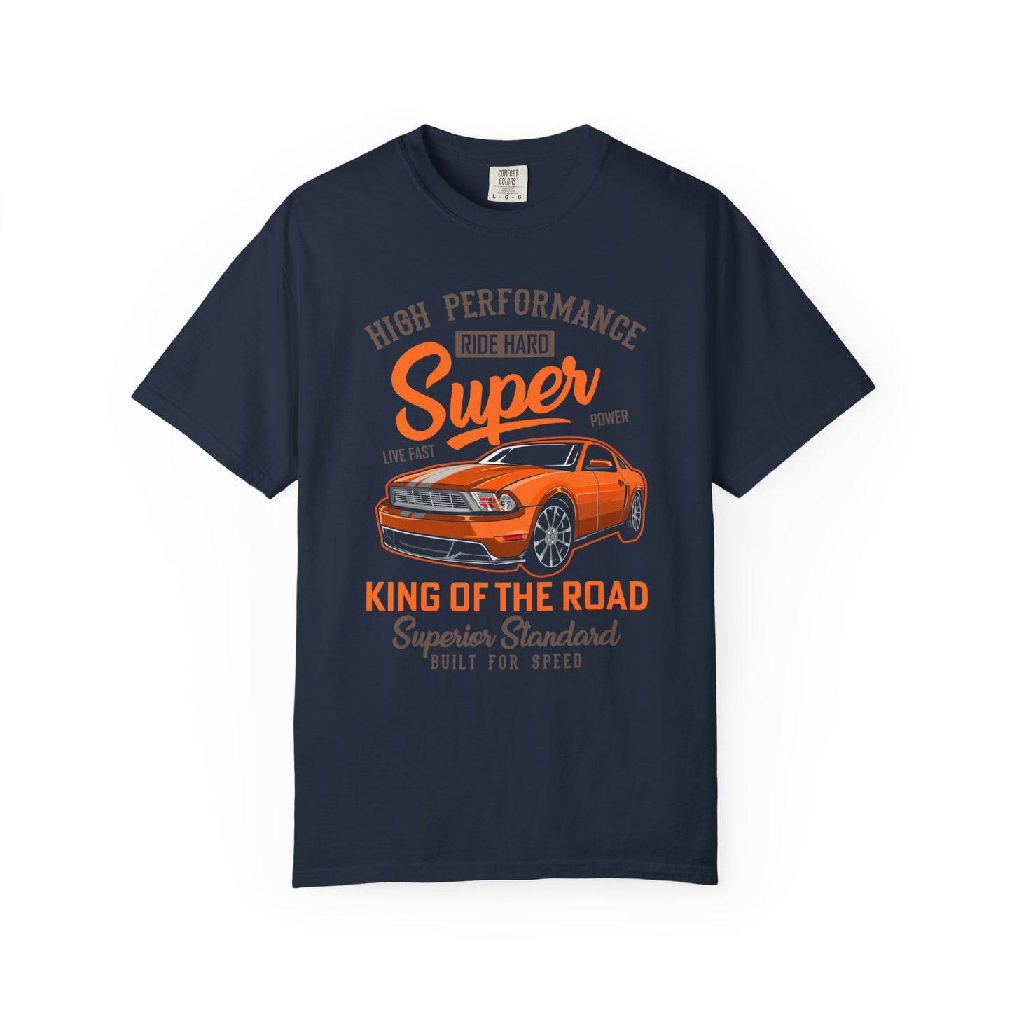 High Performance Car T-Shirt, Unisex Garment-Dyed Tee for Auto Lovers, Great Gift for Dads, Car Enthusiasts, Birthday and Father's Day