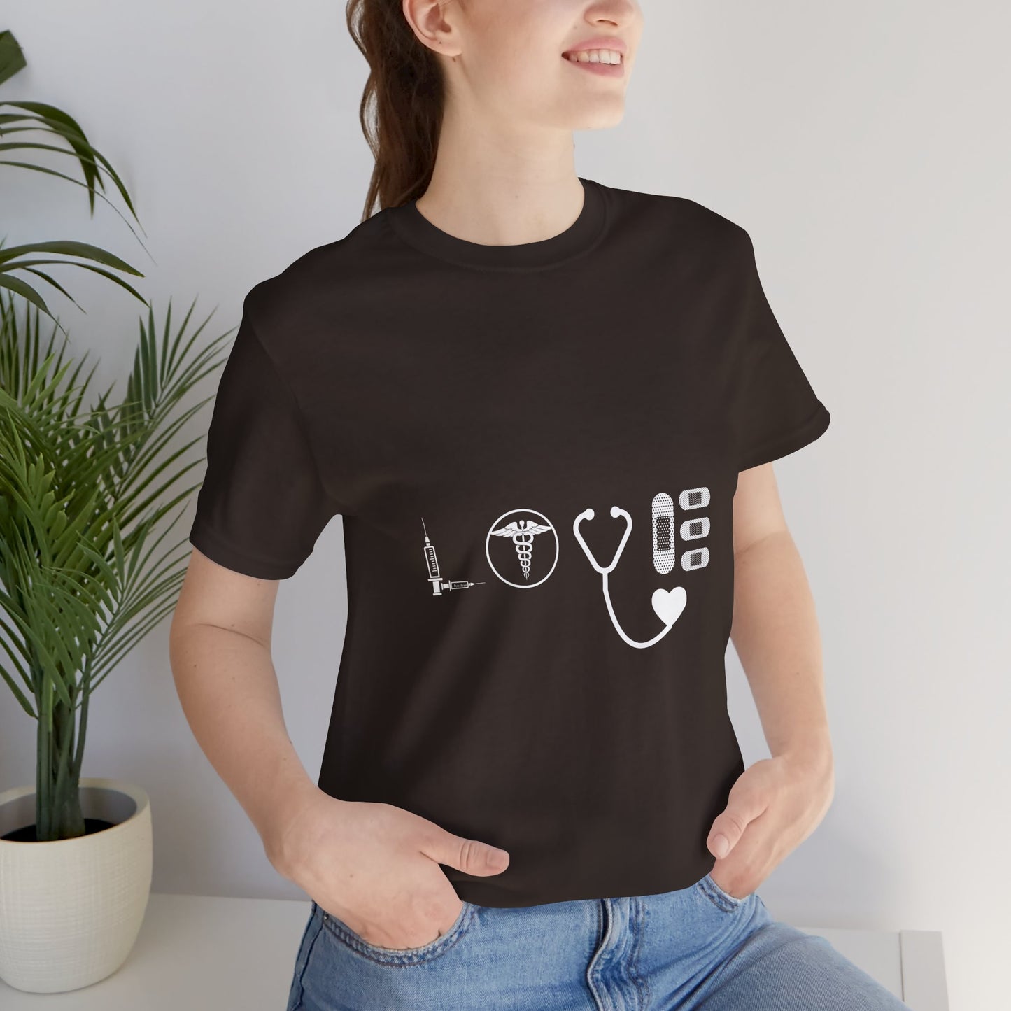 Nurse Medical Icons Shirt – Stethoscope Syringe Healthcare Graphic Tee