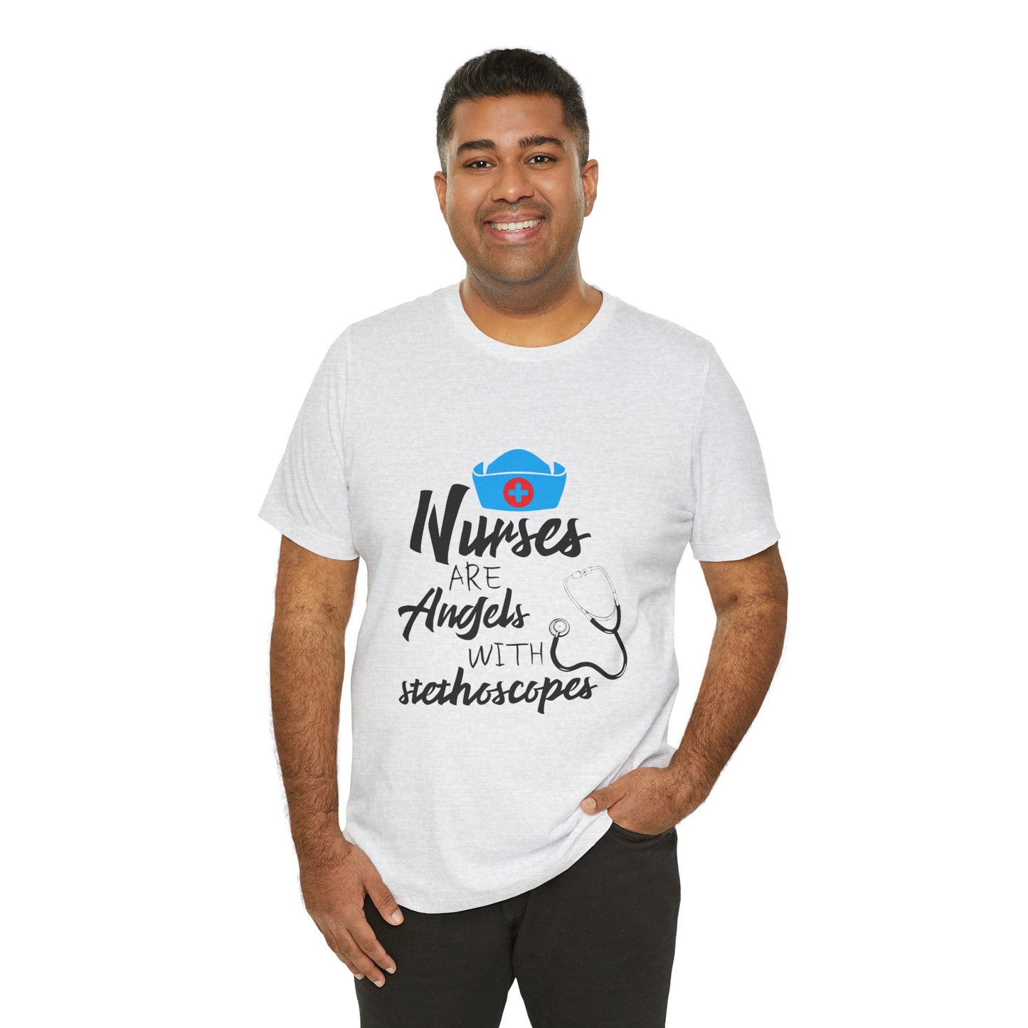 Nurses Are Angels with Stethoscopes Shirt – Nurse Appreciation Graphic Tee