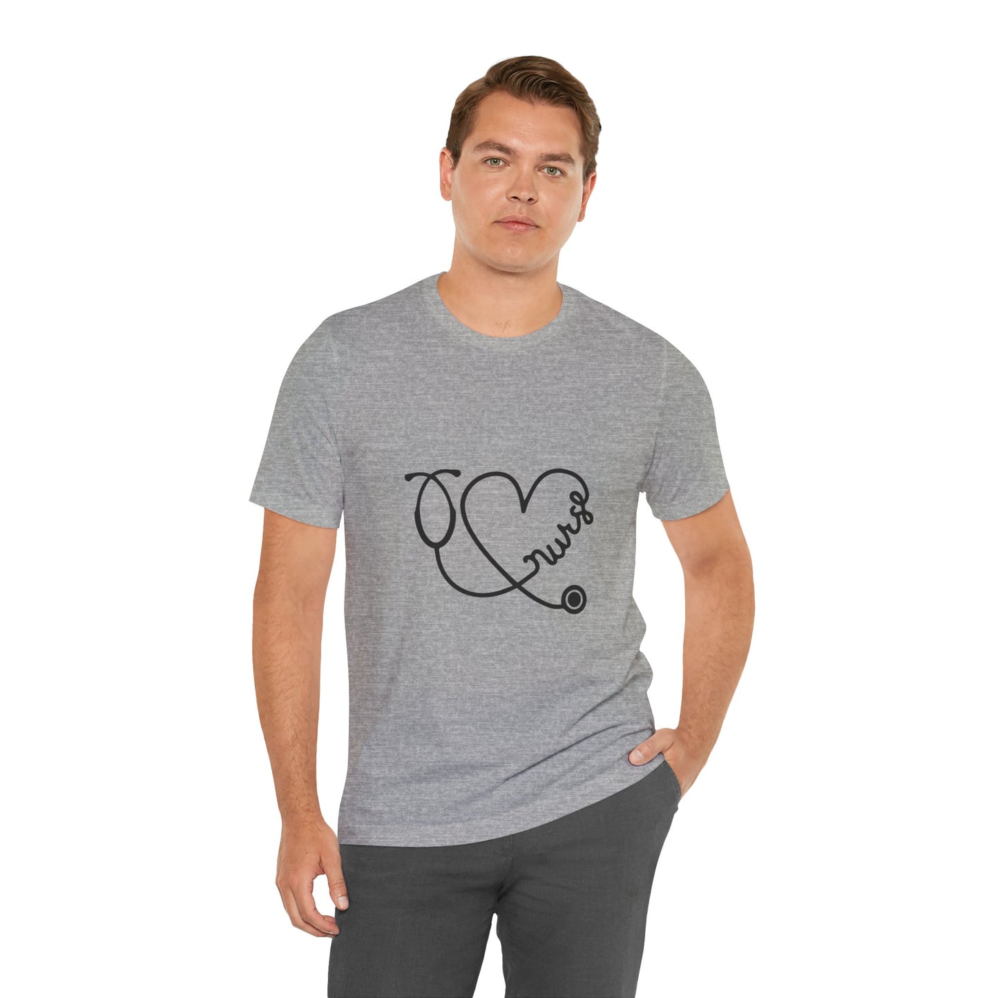 Nurse Heart Stethoscope T-Shirt — Cute Medical Gift Tee for Nurses