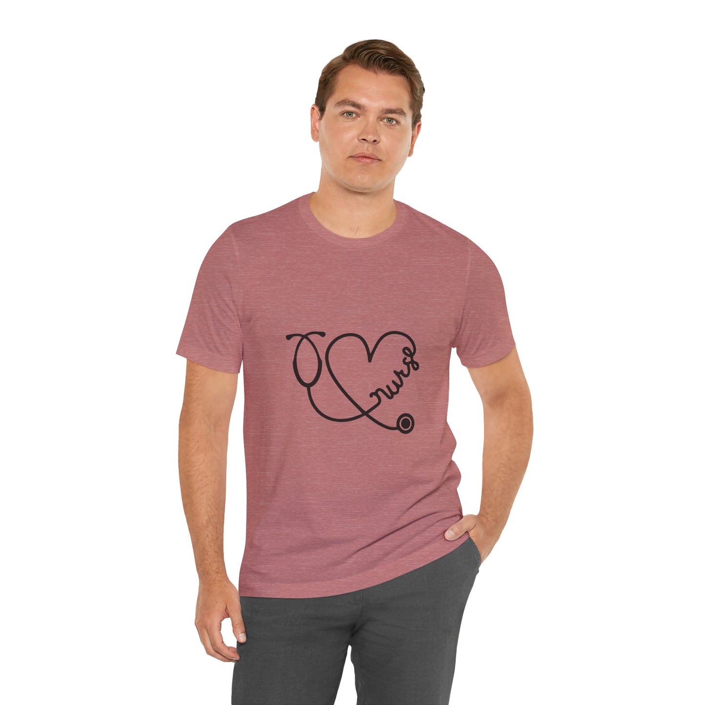 Nurse Heart Stethoscope T-Shirt — Cute Medical Gift Tee for Nurses