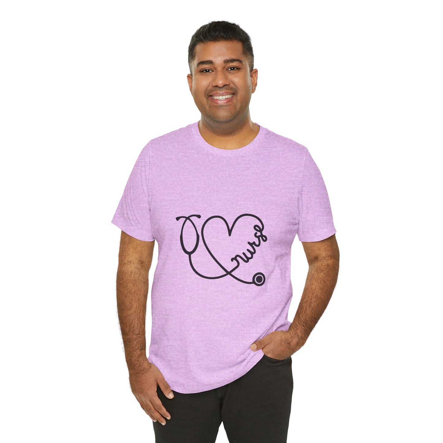 Nurse Heart Stethoscope T-Shirt — Cute Medical Gift Tee for Nurses