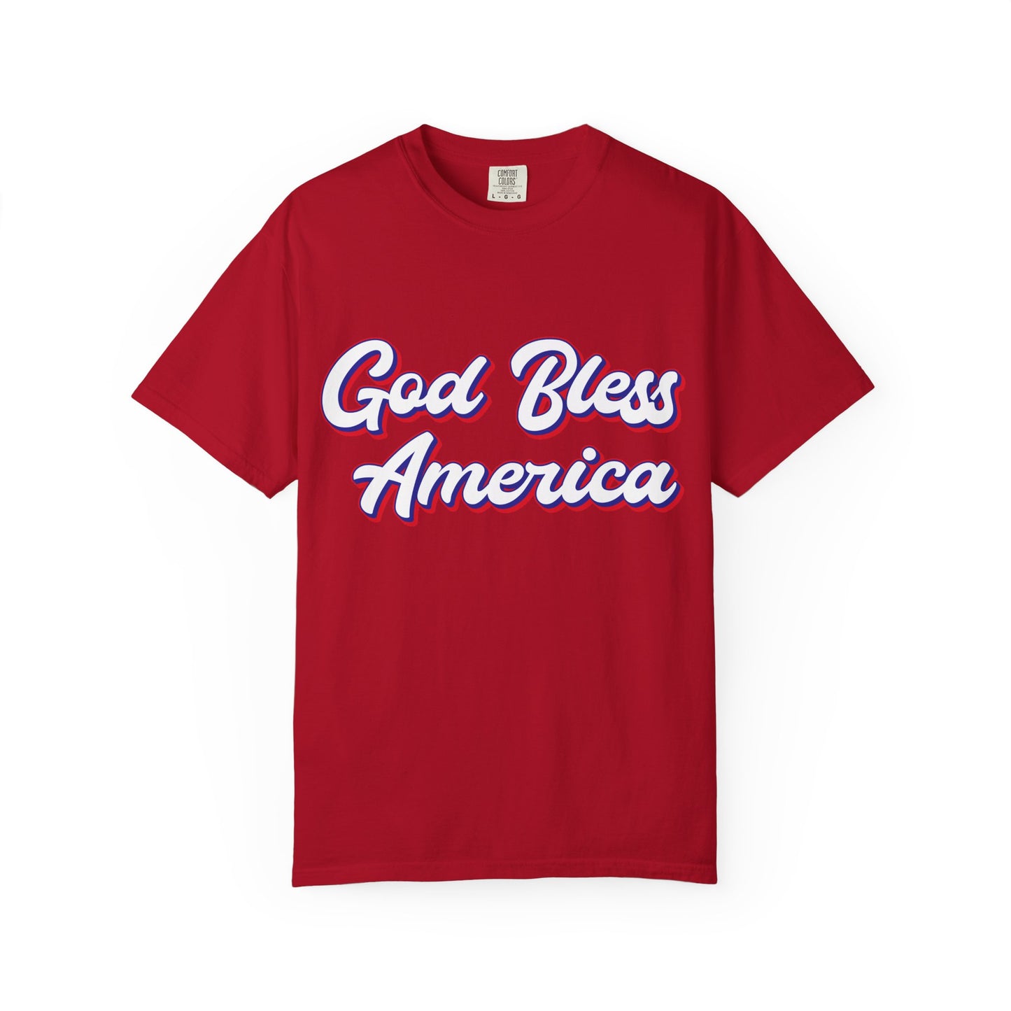 God Bless America Unisex Garment-Dyed T-Shirt, Patriotic Apparel, 4th of July Shirt, Casual Wear, Gift for Veterans, Unisex Tee