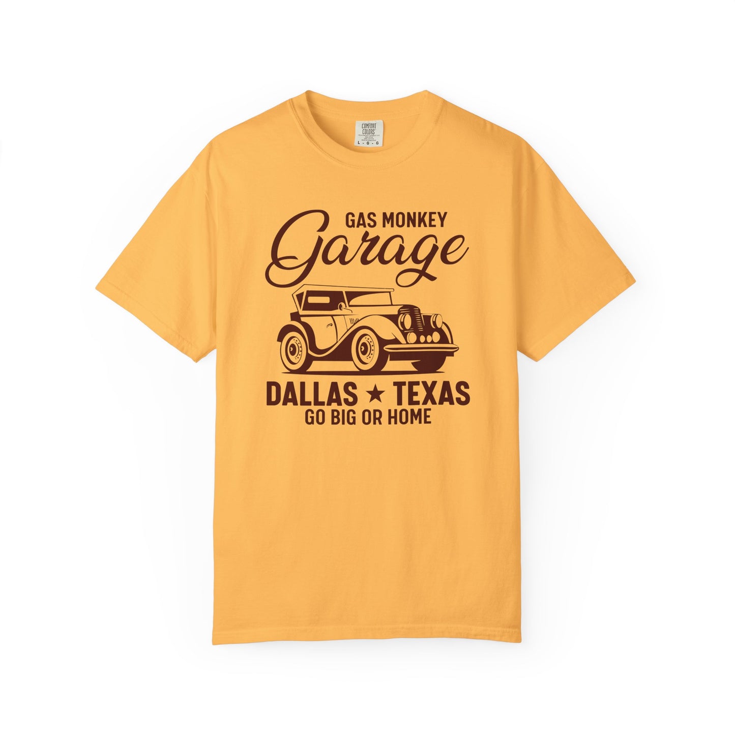 Gas Monkey Garage T-Shirt, Vintage Car Tee, Dallas Texas Shirt, Unisex Casual Wear, Go Big or Home Apparel
