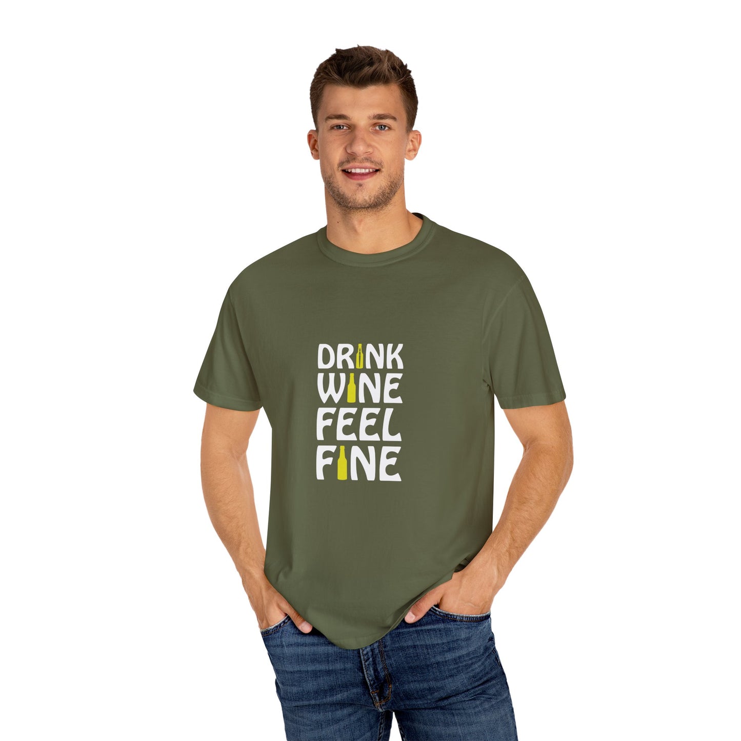 Drink Wine Feel Fine Shirt – Funny Wine Lover T-Shirt, Chill Vibes Graphic Tee