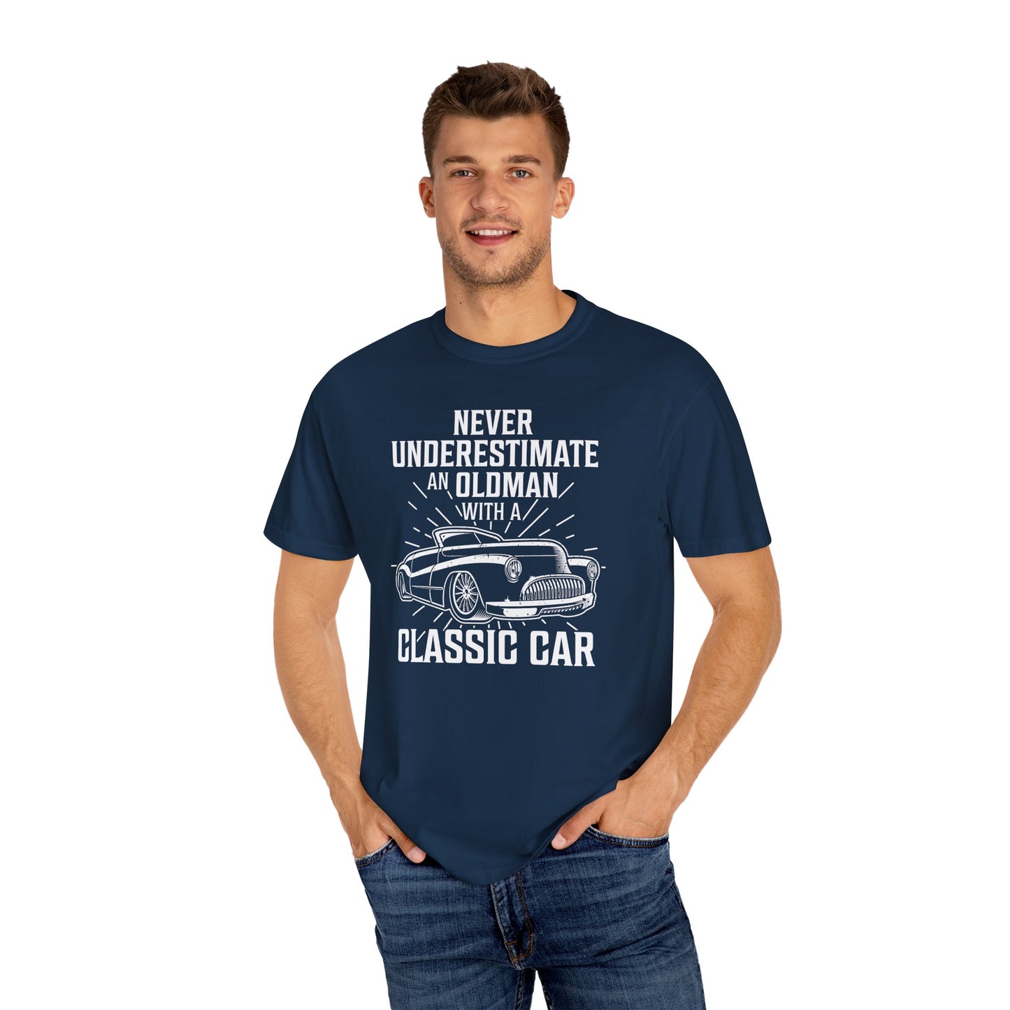 Classic Car Enthusiast T-Shirt, Unisex Garment-Dyed T-Shirt, Vintage Car Lover Gift, Father's Day Tee, Automotive Humor Shirt