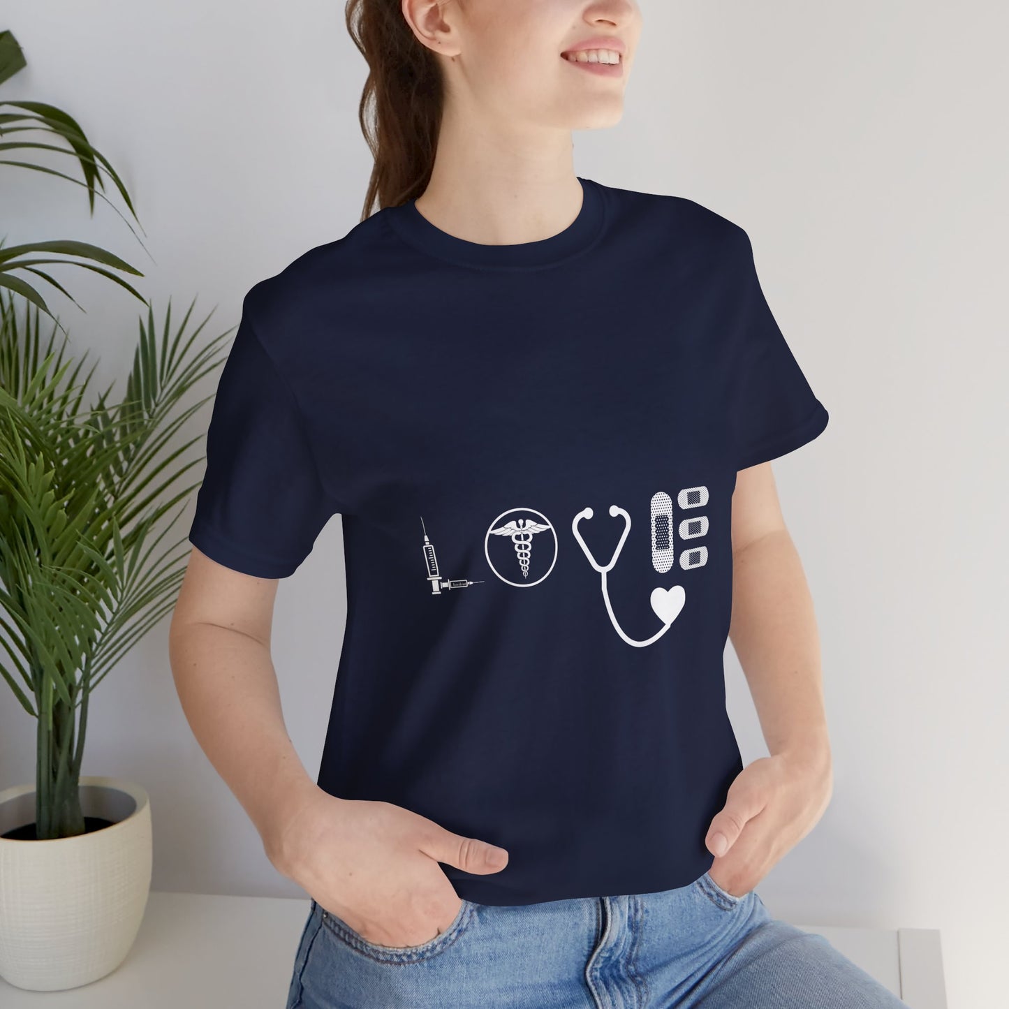 Nurse Medical Icons Shirt – Stethoscope Syringe Healthcare Graphic Tee
