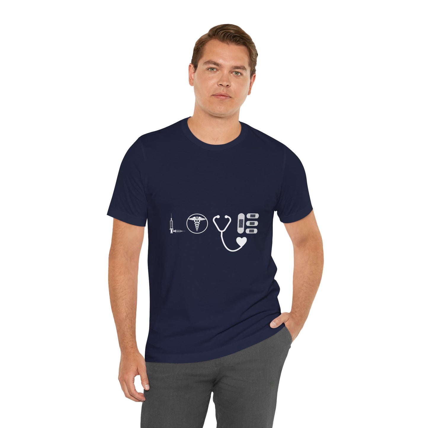 Nurse Medical Icons Shirt – Stethoscope Syringe Healthcare Graphic Tee