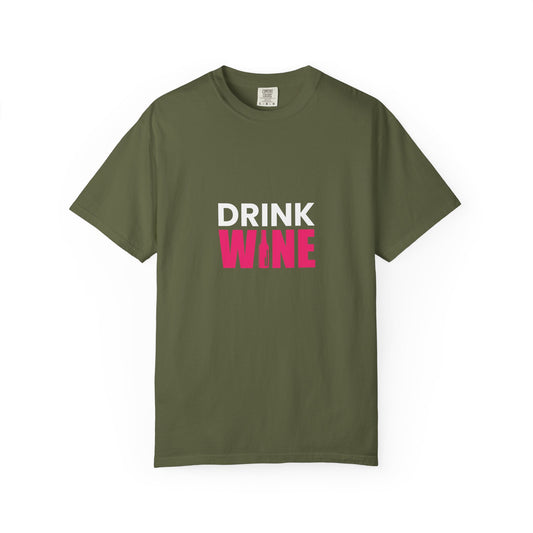 DRINK WINE Graphic Tee – Bold Minimalist Wine Lover Shirt
