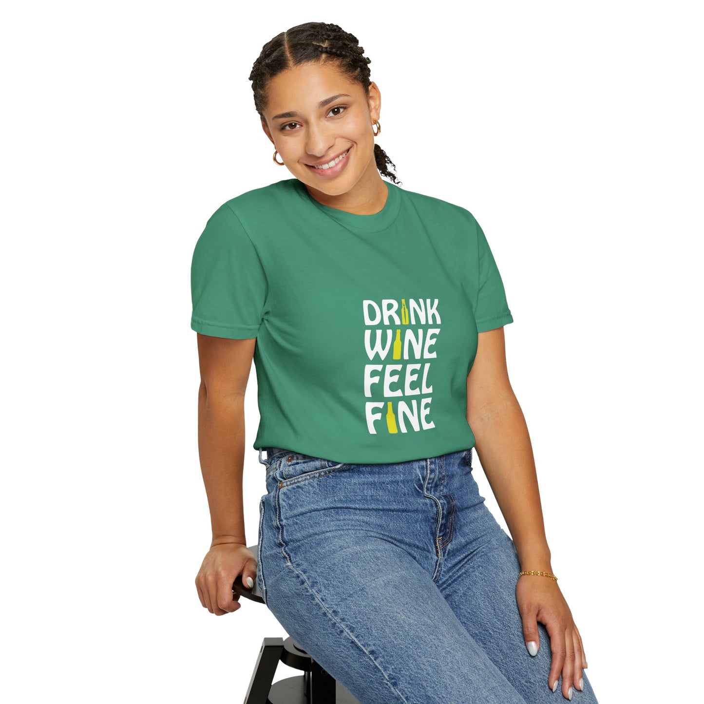 Drink Wine Feel Fine Shirt – Funny Wine Lover T-Shirt, Chill Vibes Graphic Tee