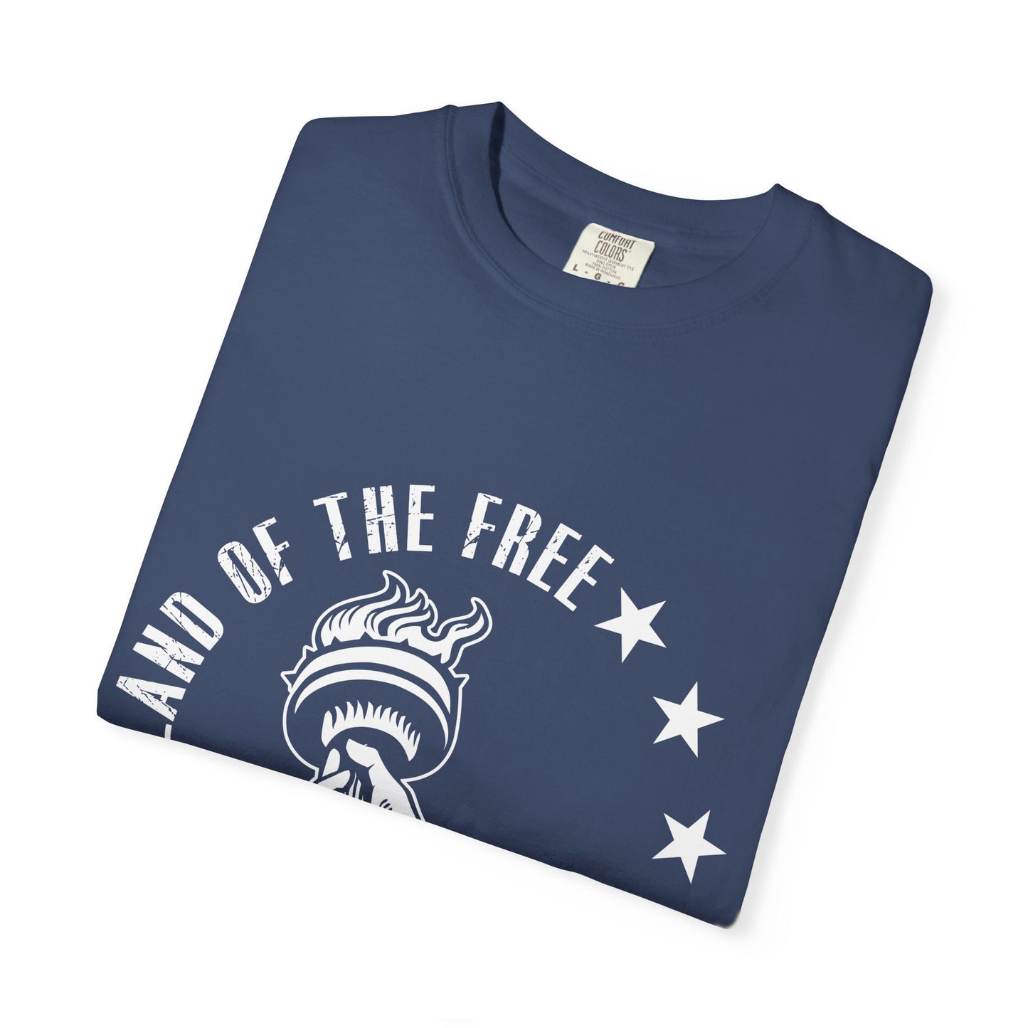 Land of the Free Garment-Dyed T-shirt, Unisex Graphic Tee, Independence Day Celebration, Casual Wear, Star-Spangled Style, [...]