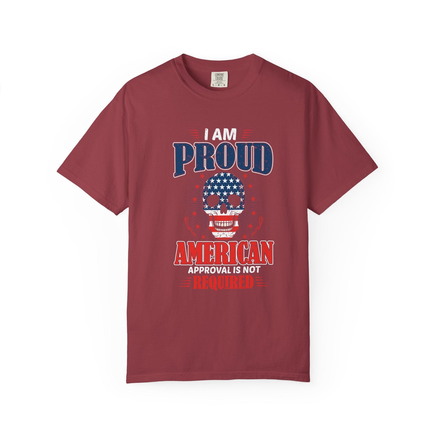Patriotic Graphic T-shirt - I Am Proud American, Unisex Tee for Independence Day, Memorial Day, Veterans Day, Casual Wear