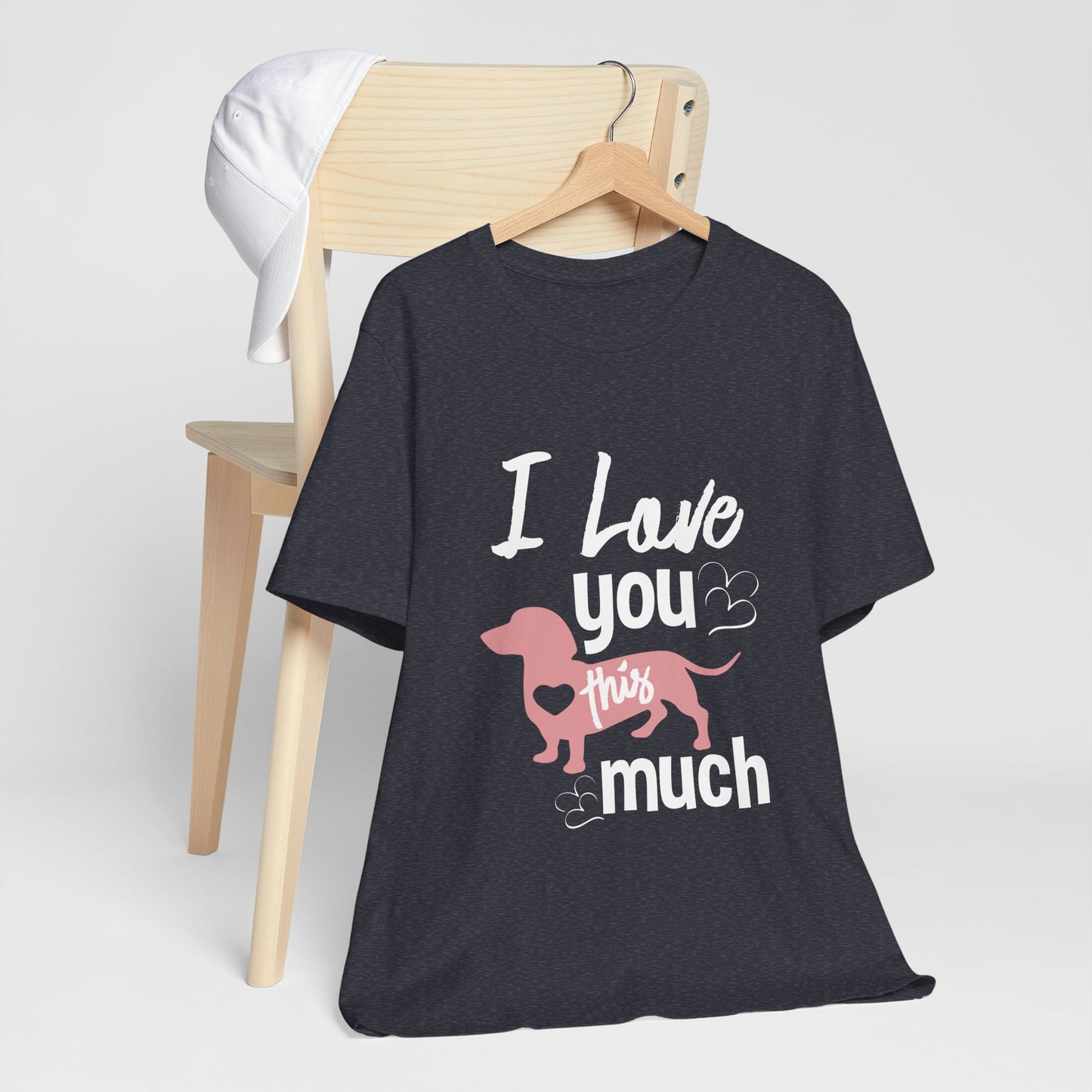 Dachshund Dog Dad Shirt – I Love You This Much Wiener Dog Tee