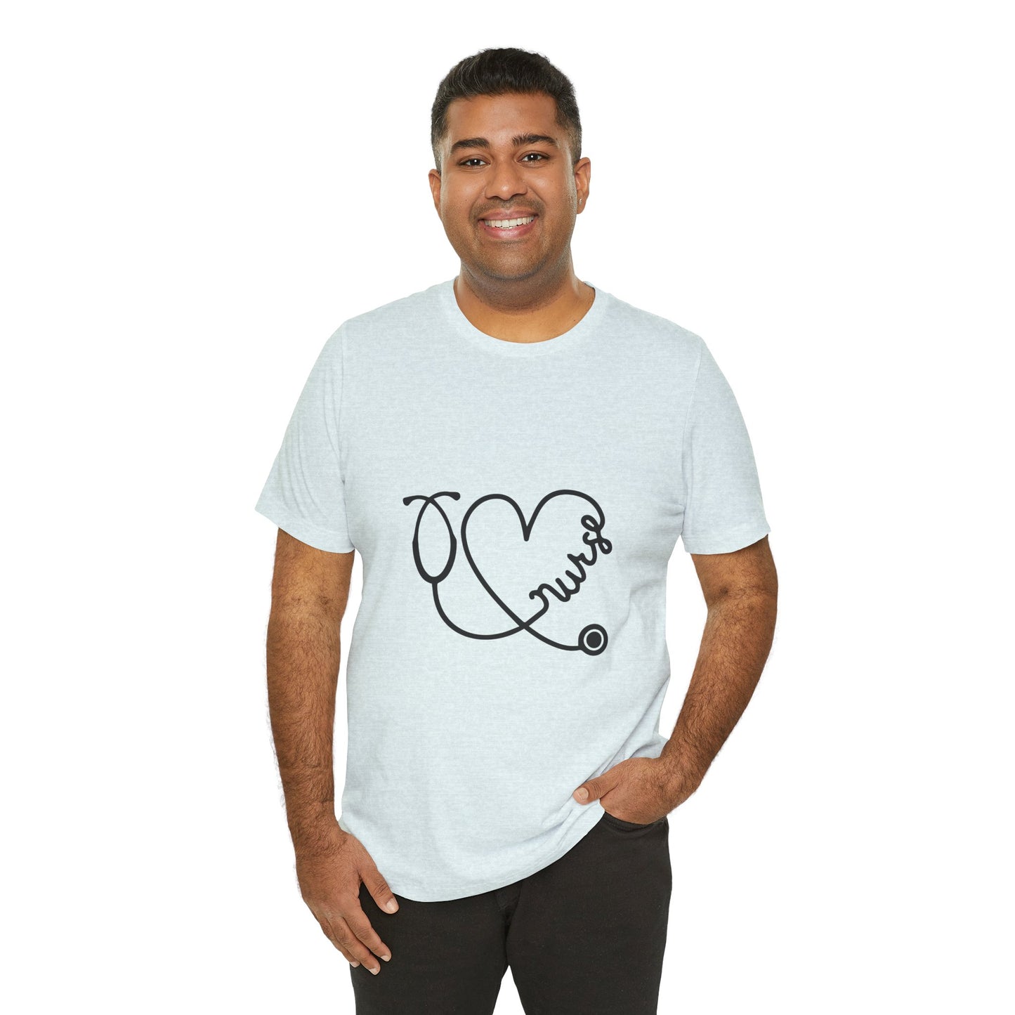 Nurse Heart Stethoscope T-Shirt — Cute Medical Gift Tee for Nurses