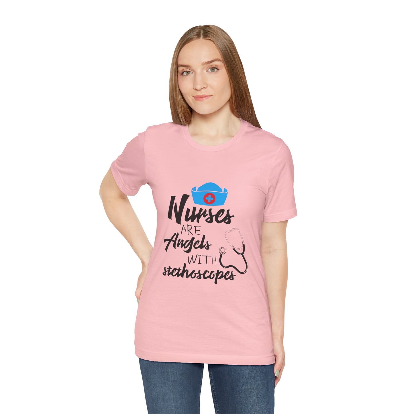 Nurses Are Angels with Stethoscopes Shirt – Nurse Appreciation Graphic Tee