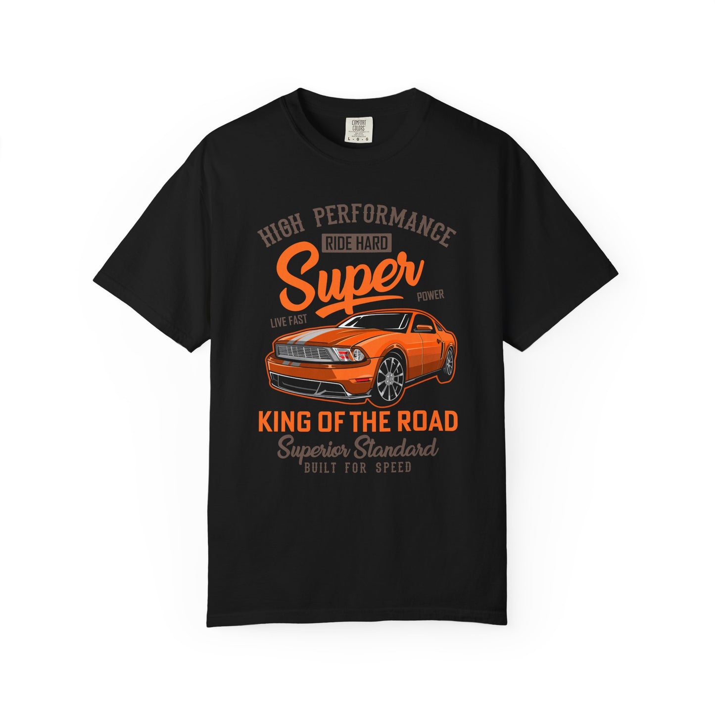 High Performance Car T-Shirt, Unisex Garment-Dyed Tee for Auto Lovers, Great Gift for Dads, Car Enthusiasts, Birthday and Father's Day