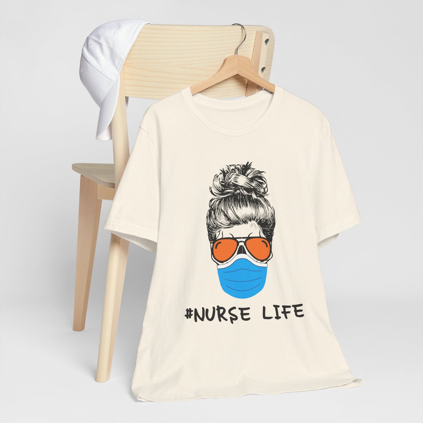 Nurse Life Shirt – Funny Messy Bun Nurse Graphic Tee for Healthcare Workers