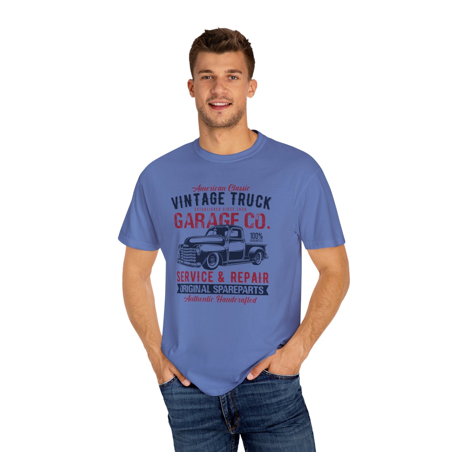 Vintage Truck Garage T-Shirt - Classic Auto Enthusiast Tee, Gift for Dad, Retro Style Shirt, Car Show Apparel, Automotive Lover's Outfit