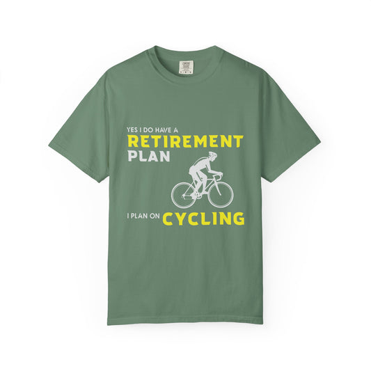 Cycling Retirement Plan T-Shirt, Fun Cycling Apparel, Gift for Retirees, Unisex Shirt for Cycling Enthusiasts, Outdoor Adventure Tee
